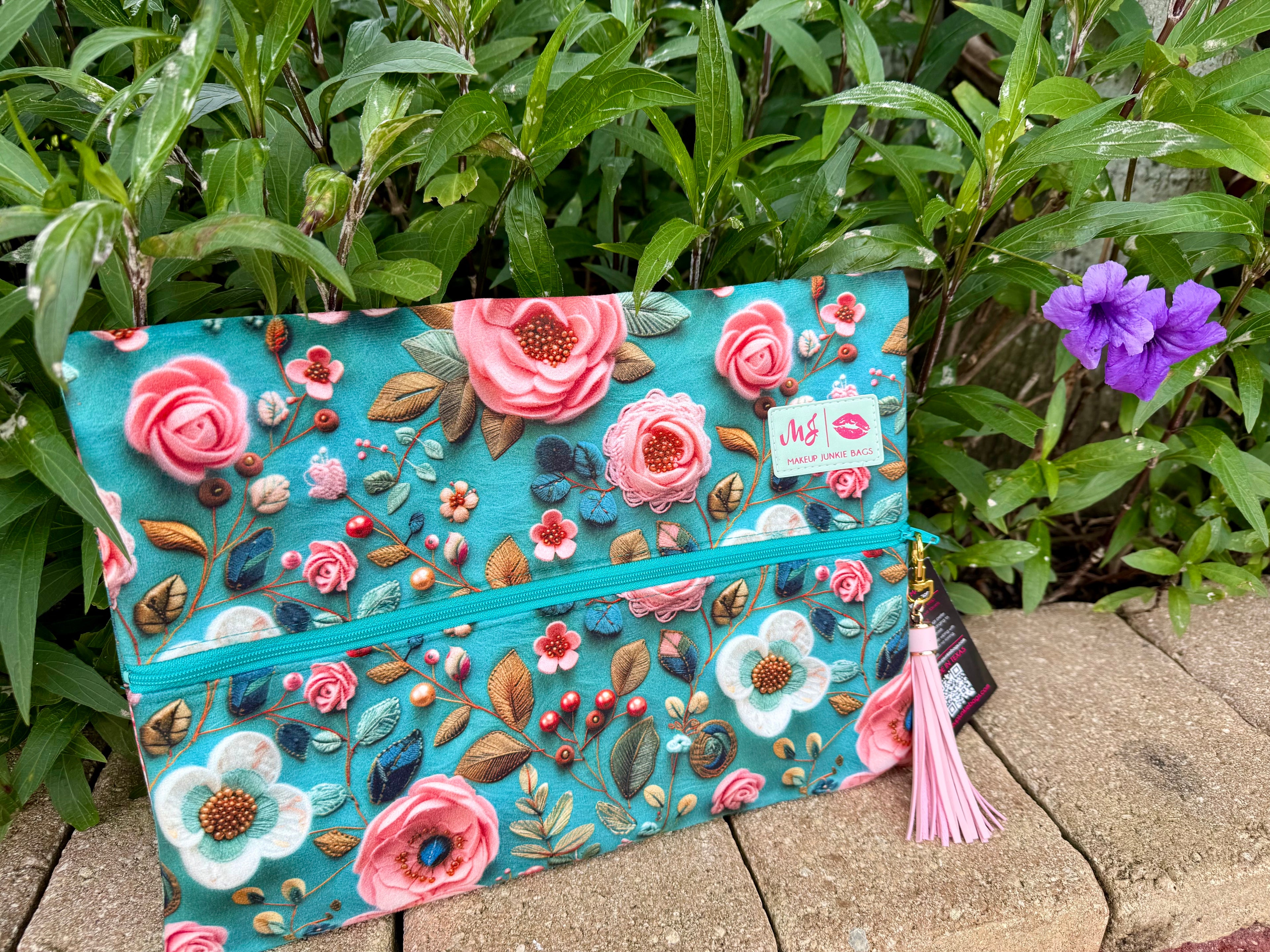 Teal Bloom by Makeup Junkie Bag - BFF Here