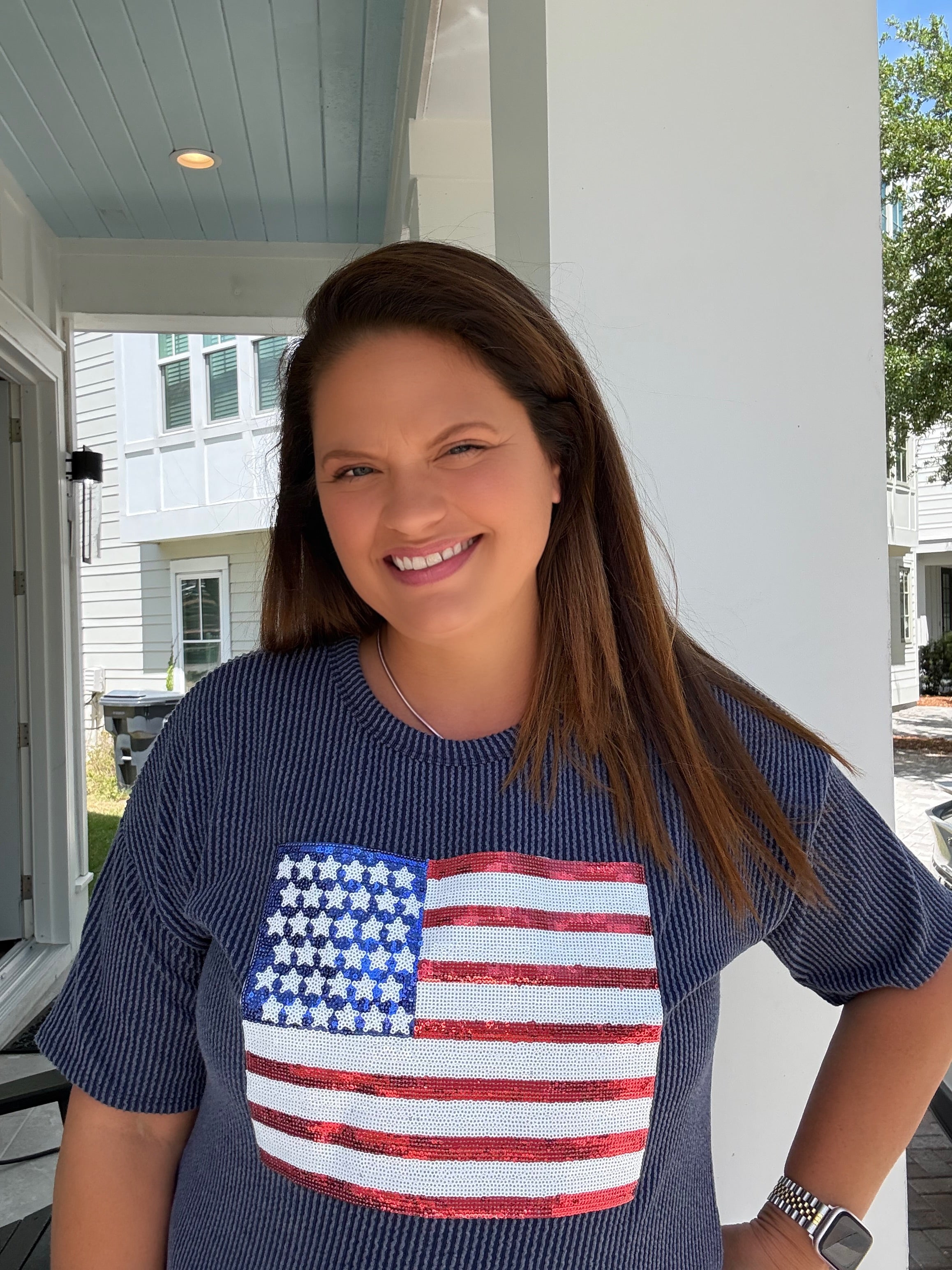 Navy Flag Top by HeimishUSA (ARRAY) — Ships 2-3 weeks - BFF Here