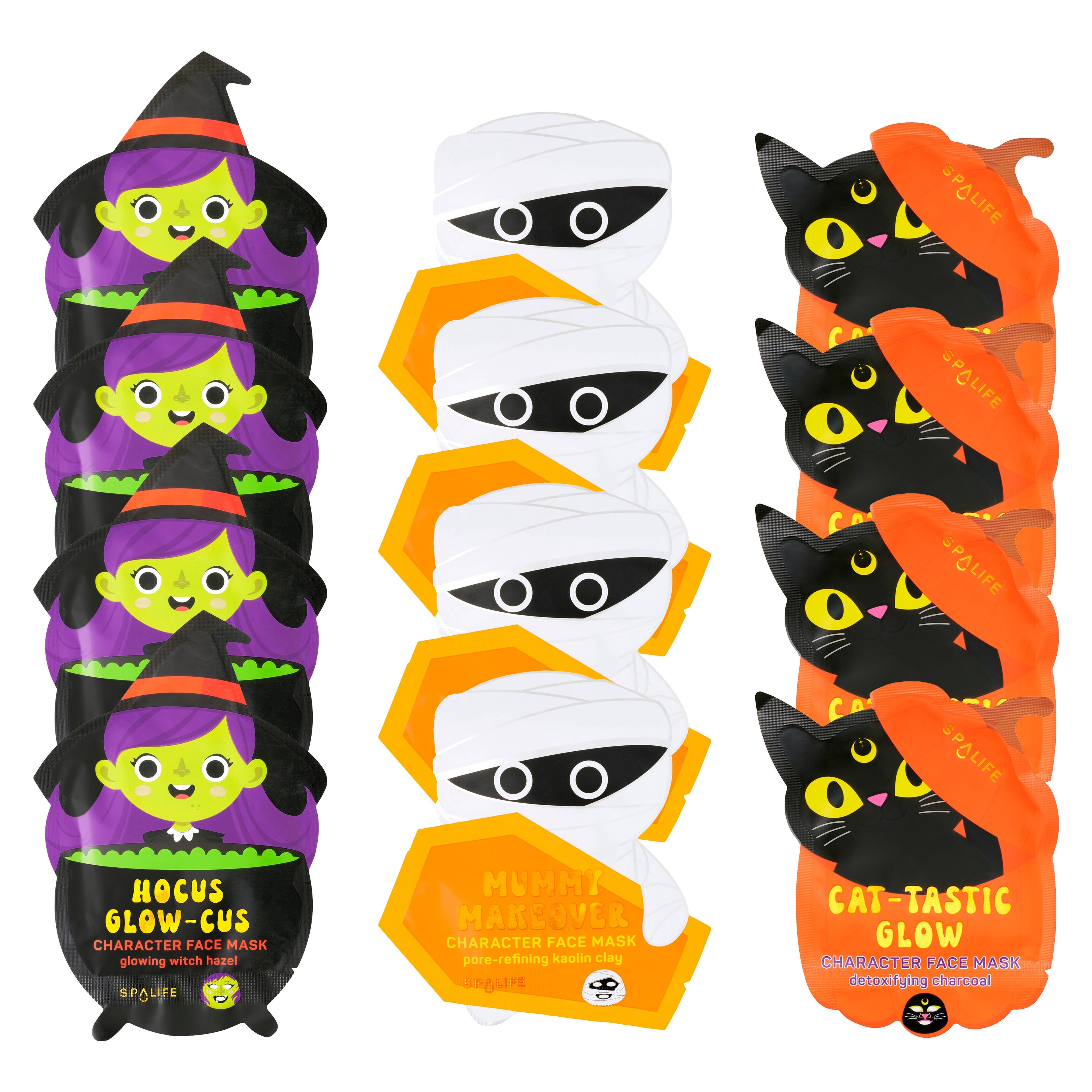Korean Halloween Sheet Masks – Witch, Mummy, Cat  - BFF Here