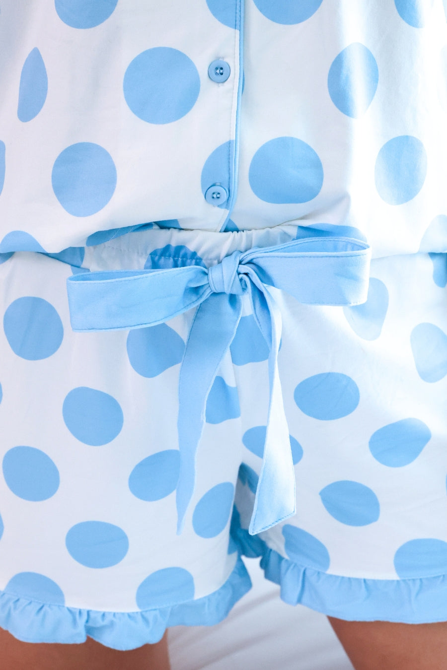 PREORDER: Light Blue Dotty Darling Ruffle Pajama Set by Jess Lea (ETA March) - BFF Here