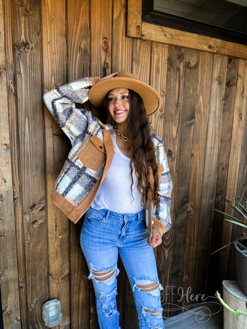 PREORDER: Chic Plaid Shaket: Your New Wardrobe Essential / Choice of Color (Ships Middle of November) - BFF Here