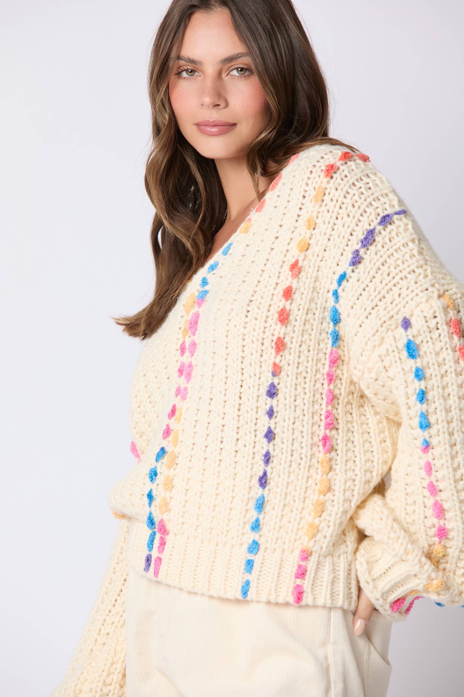 Confetti Dreams Knit Sweater / Choice of Color (Pink ETA Mid November) - BFF Here