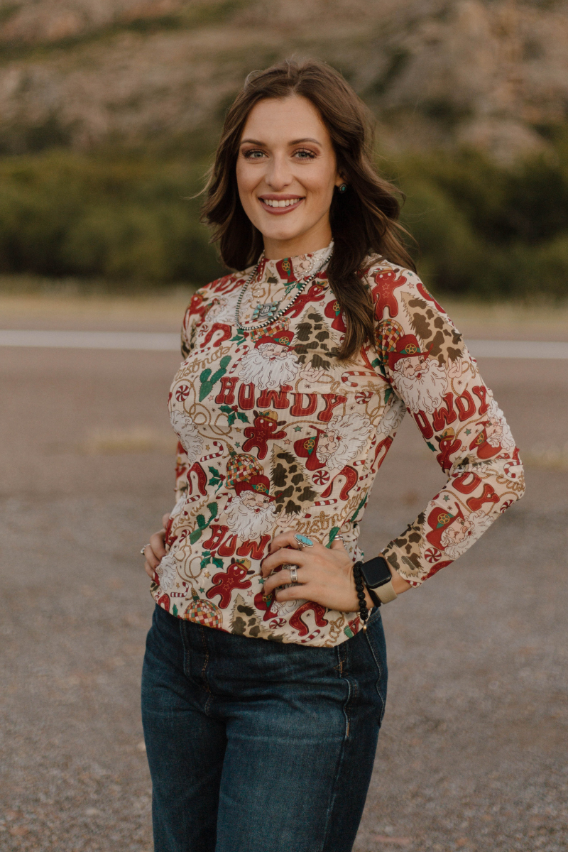 Howdy Santa Mesh Top by Sterling Kreek - BFF Here