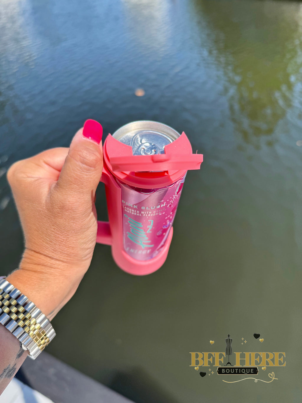 Sip & Chill Skinny Can Lid / Choice of Color - BFF Here