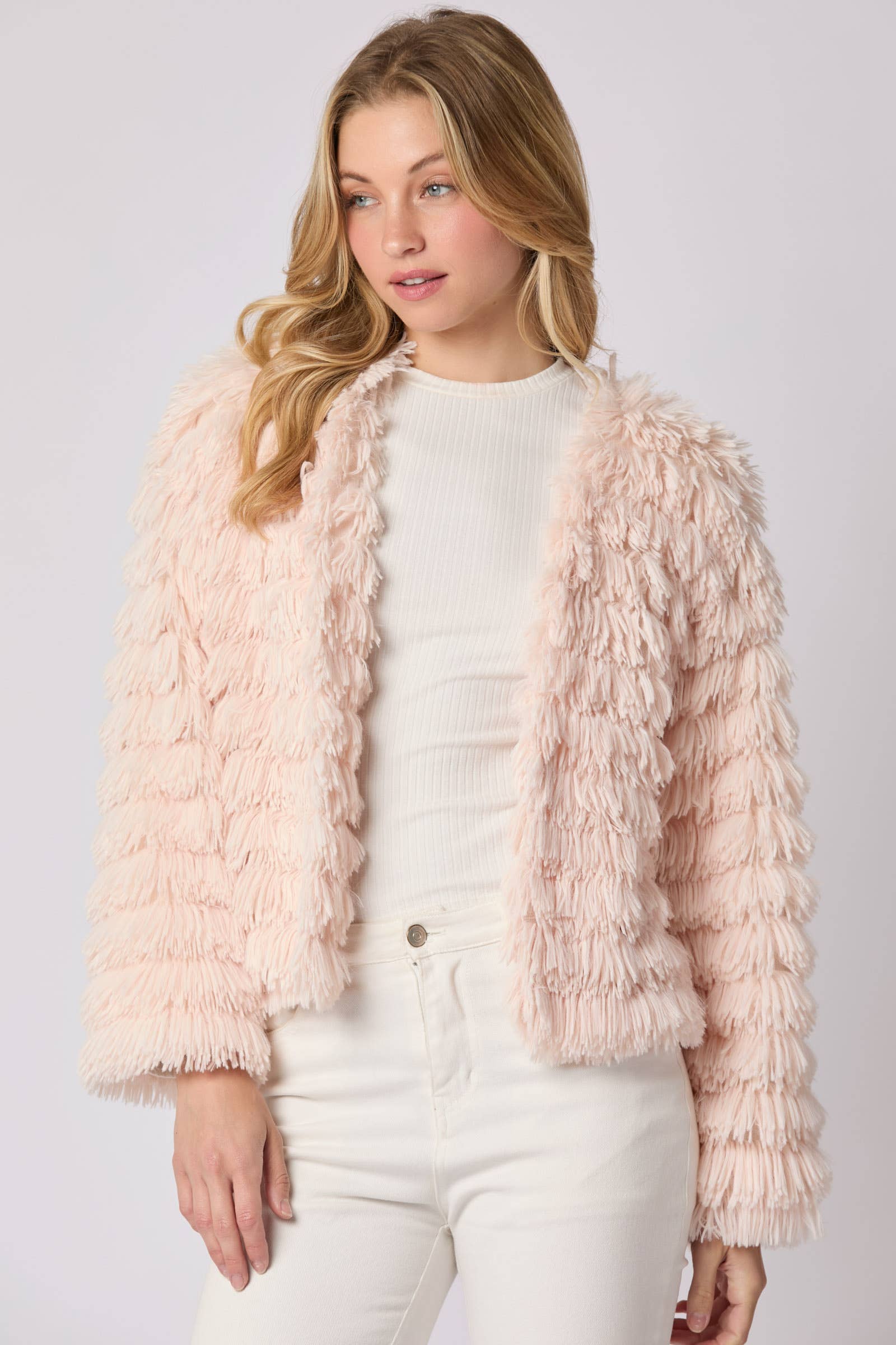 Blush Bliss Faux Fur Jacket - BFF Here