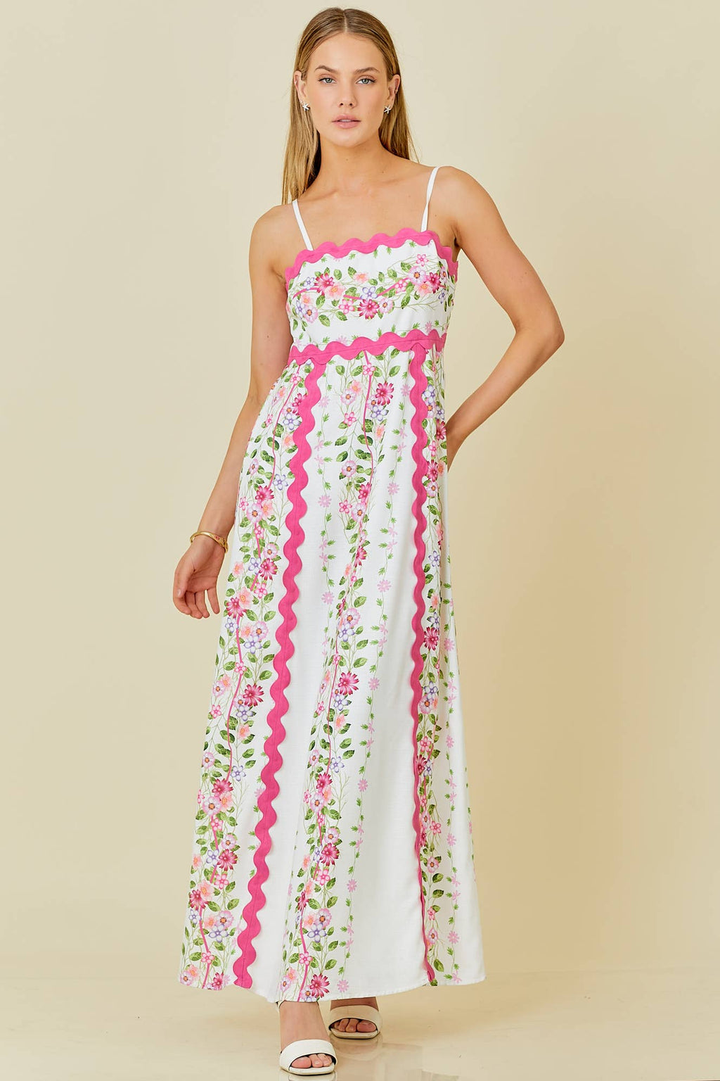 PREORDER: Springtime Floral Elegance Maxi Dress (Ships End of June) - BFF Here