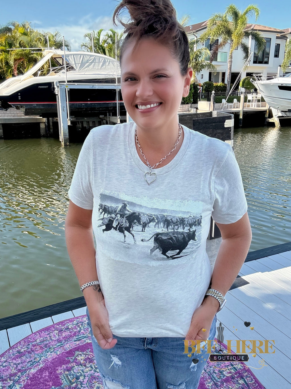 Cuttin' The Baldy Tee by Sterling Kreek - BFF Here