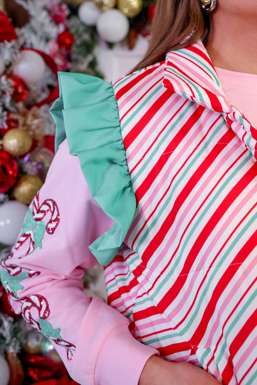 PREORDER: Candy Stripe Puffer Vest by Jess Lea (ETA: End of October) - BFF Here