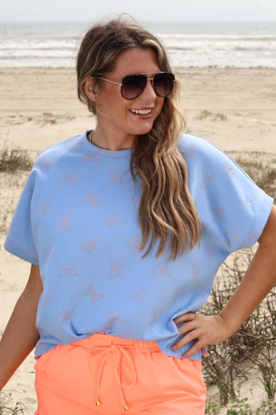 PREORDER: Millie Burn Out Tee / Butterflies by Jess Lea (ETA April) - BFF Here