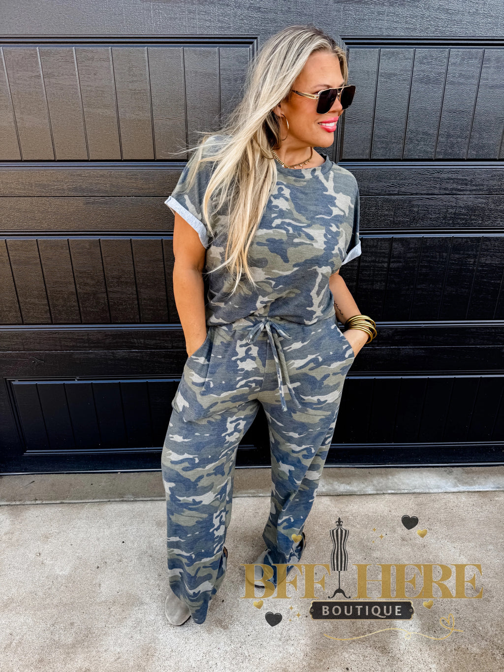 Kelsey Pant Set / Camo by Blakeley - BFF Here