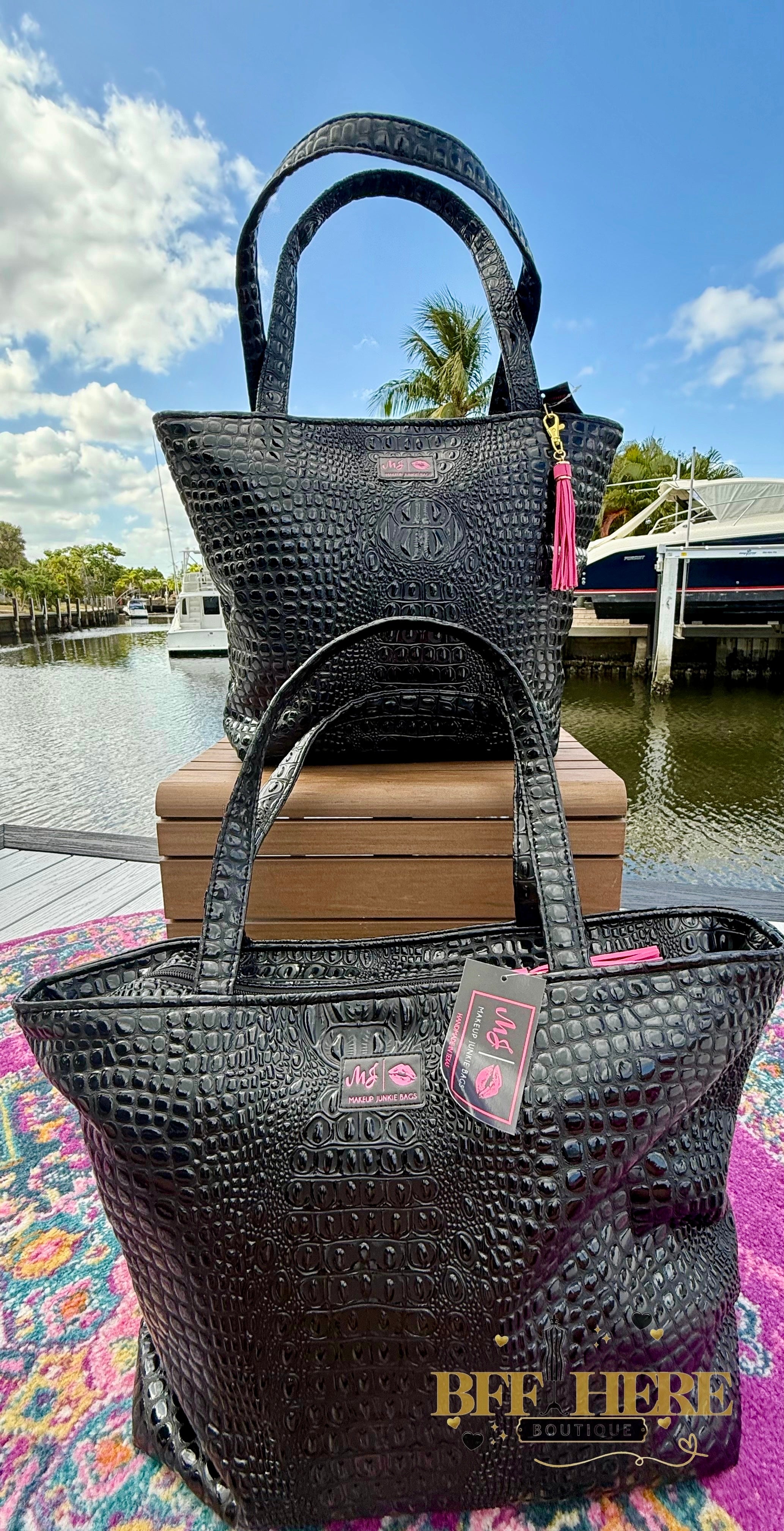 Bubble Gator Tote by Makeup Junkie Bags / Choice of Style - BFF Here