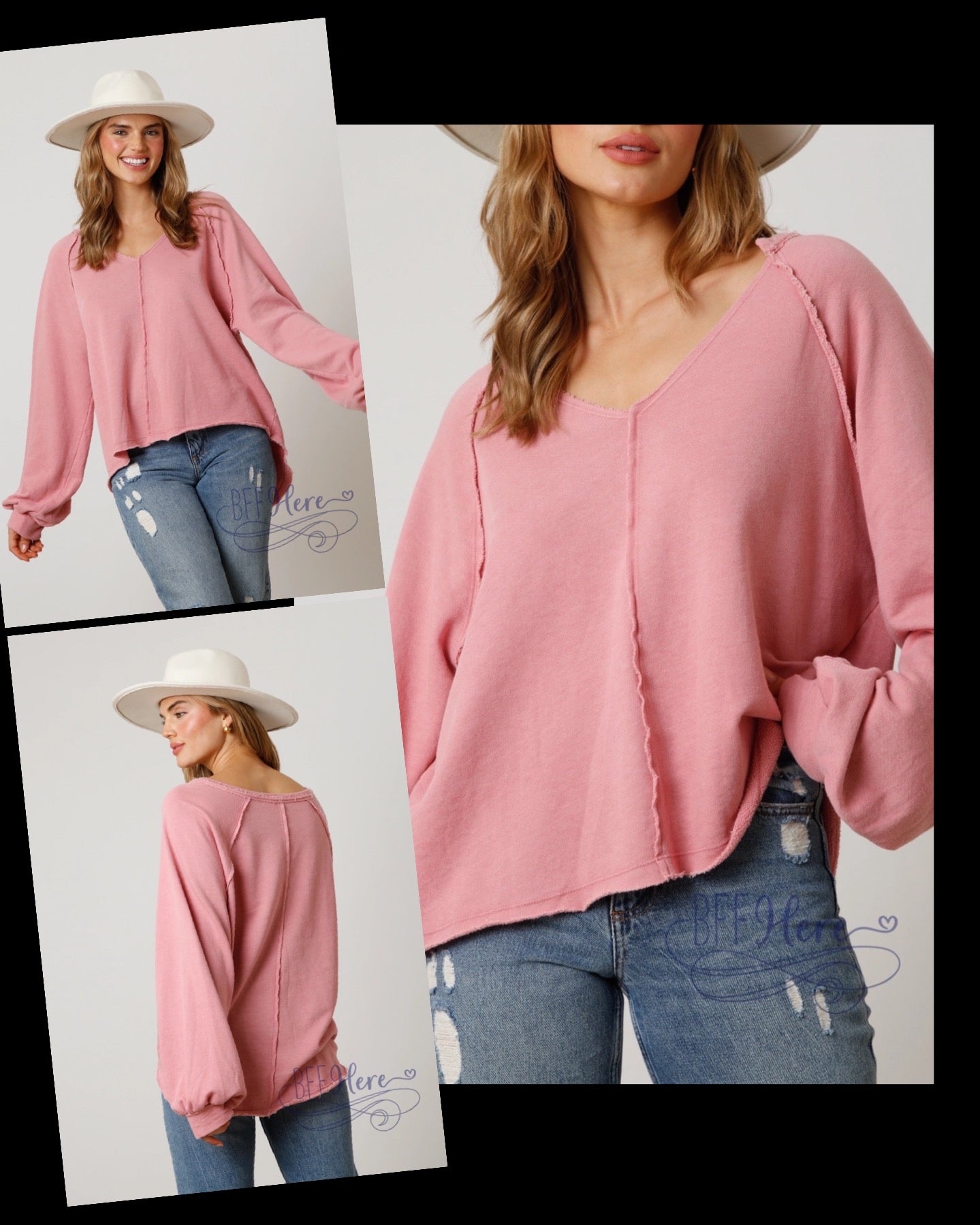 PREORDER: Laid-Back Luxury: Washed Raglan Pullover (Ships Beginning of December ) - BFF Here