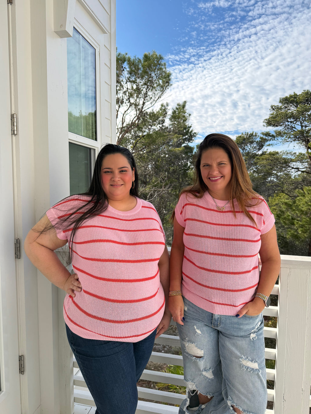 Relaxed Fit Striped Short Sleeve Knit Top by Sew In Love (Ships 2-3 weeks) - BFF Here