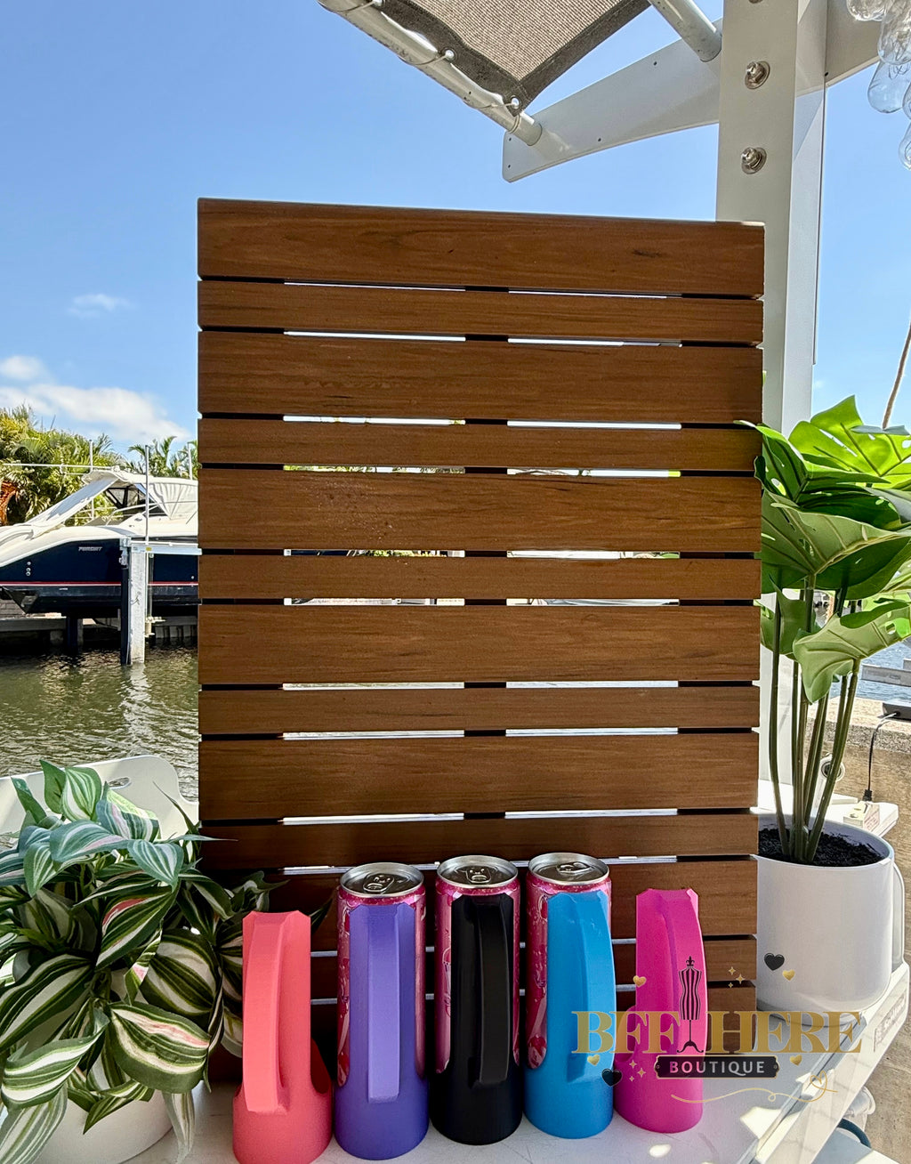 Sip & Chill Skinny Can Holder / Choice of Color - BFF Here