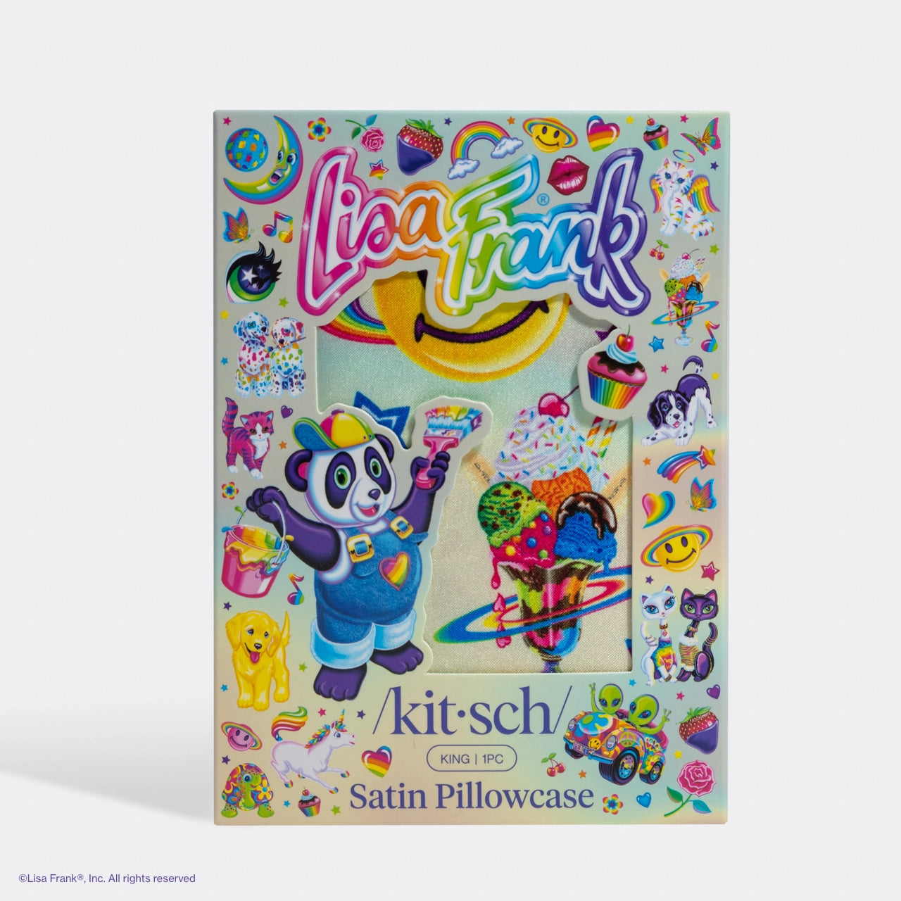 Lisa Frank X Kitsch Satin Pillowcase - the Fantastic World of Lisa Frank - BFF Here