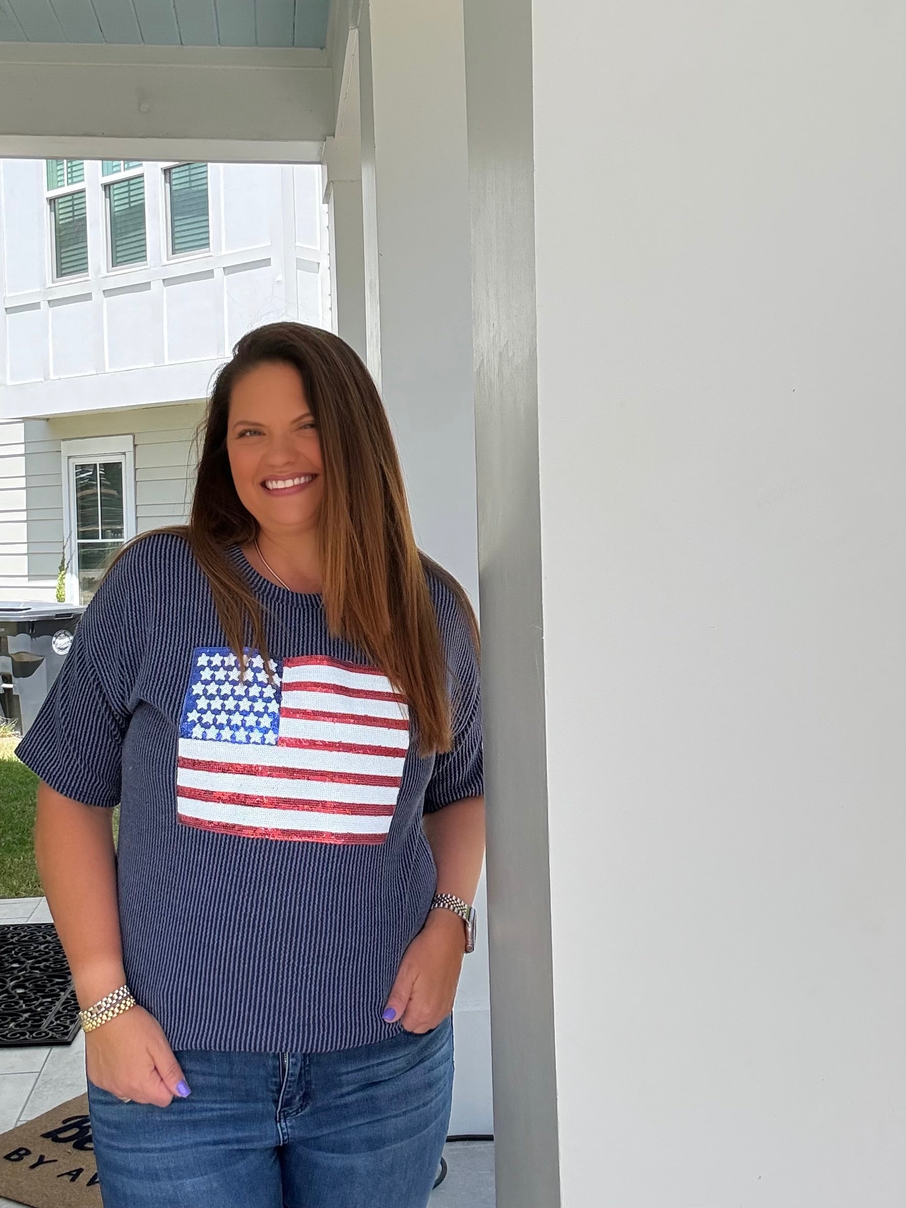 Navy Flag Top by HeimishUSA (ARRAY) — Ships 2-3 weeks - BFF Here