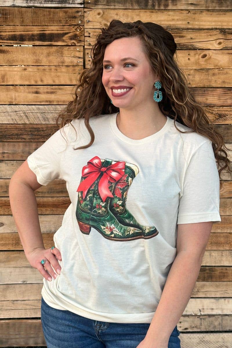 All I Want For Christmas Is Boots Tee by Sterling Kreek