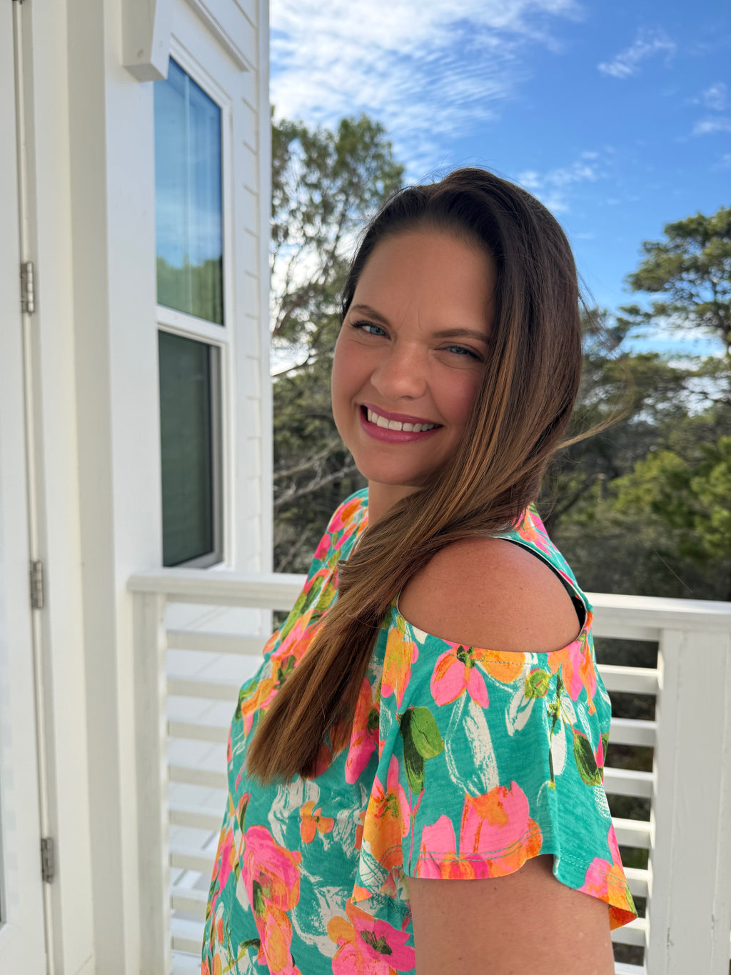 Bright Bloom Cold Shoulder Top  by Sew In Love (Ships 2-3 weeks) - BFF Here