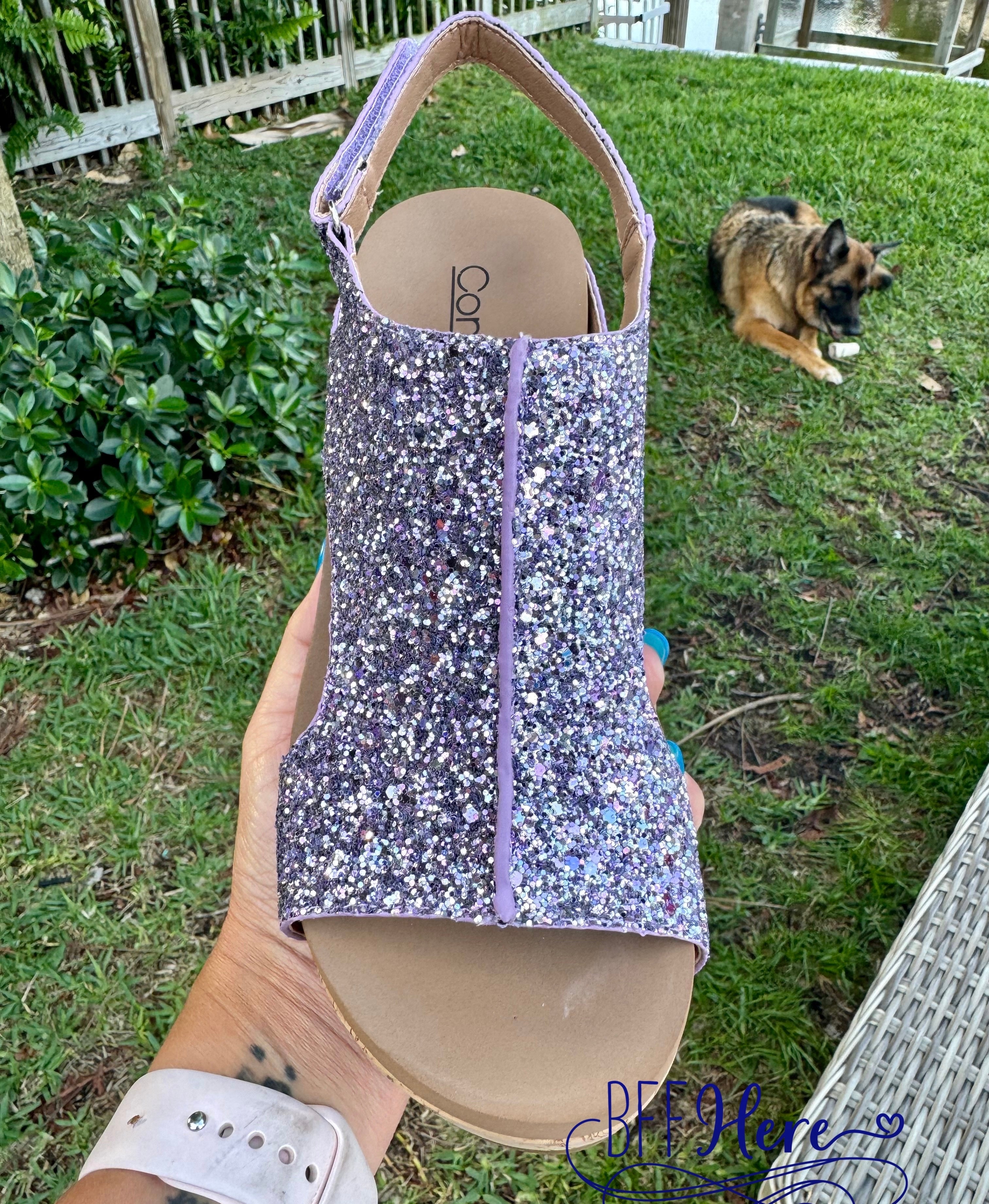 Carley - Lavender Chunky Glitter by Corkys - BFF Here