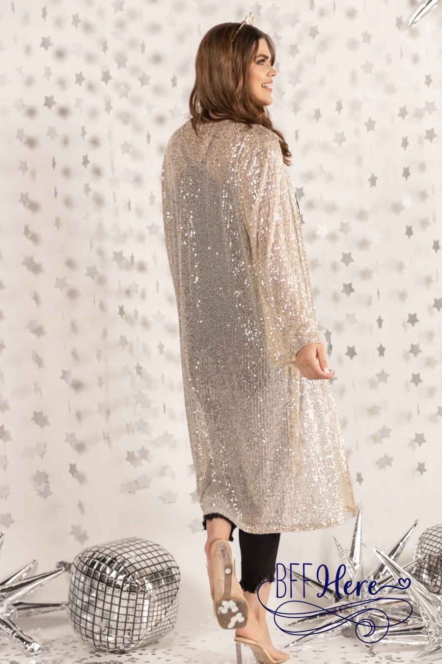 Give Me Sparkle Sequin Kimono / Choice of Color - BFF Here