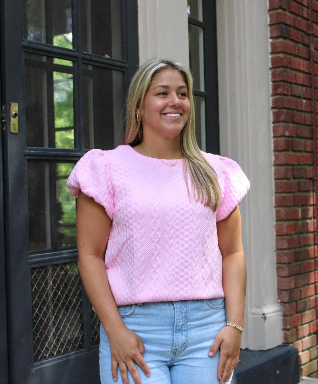 PREORDER: Cotton Candy Puff Sleeve Knit Top (Ships End of June) - BFF Here
