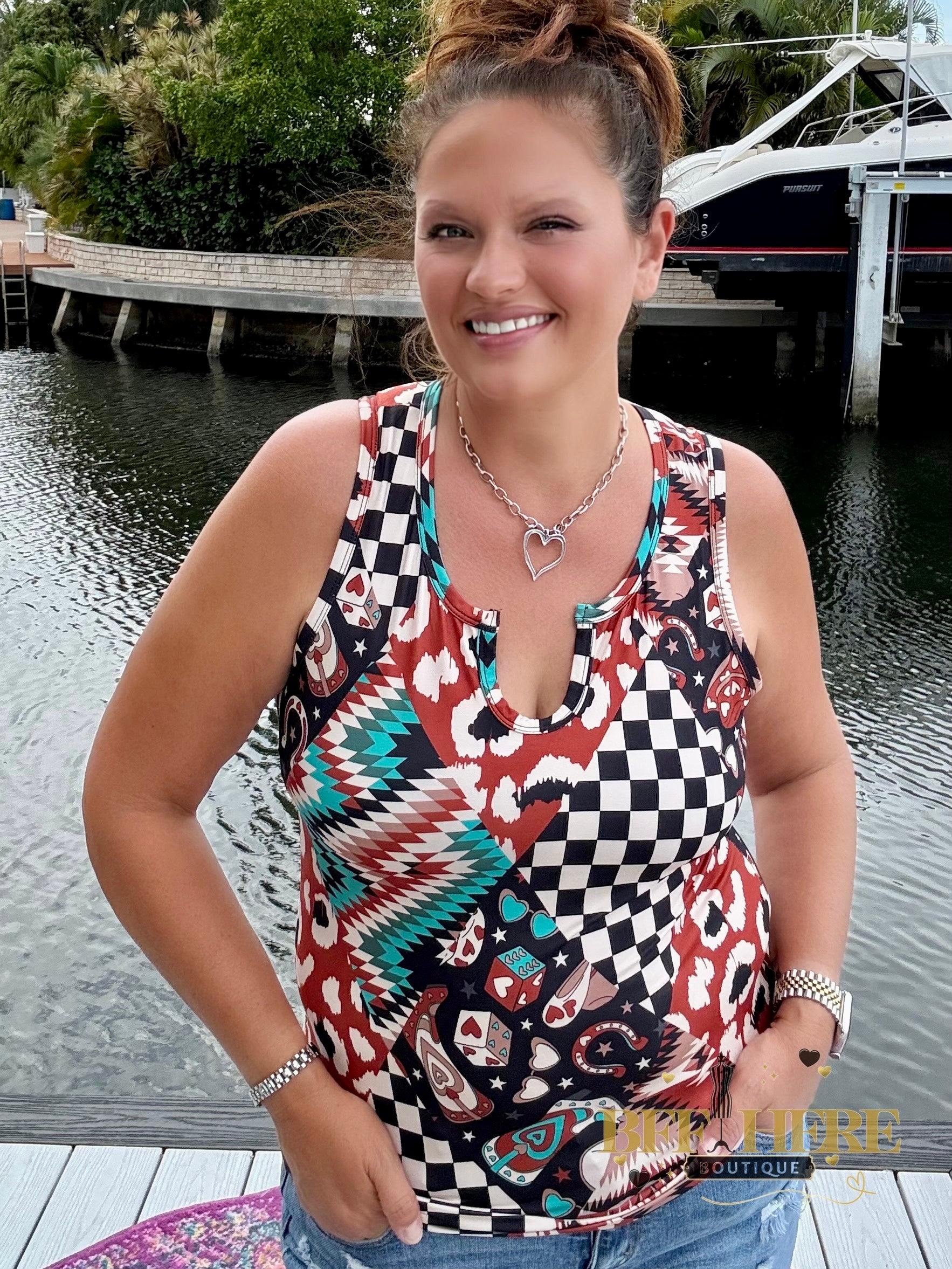 Life Is A Gamble Tank Top by Sterling Kreek - BFF Here