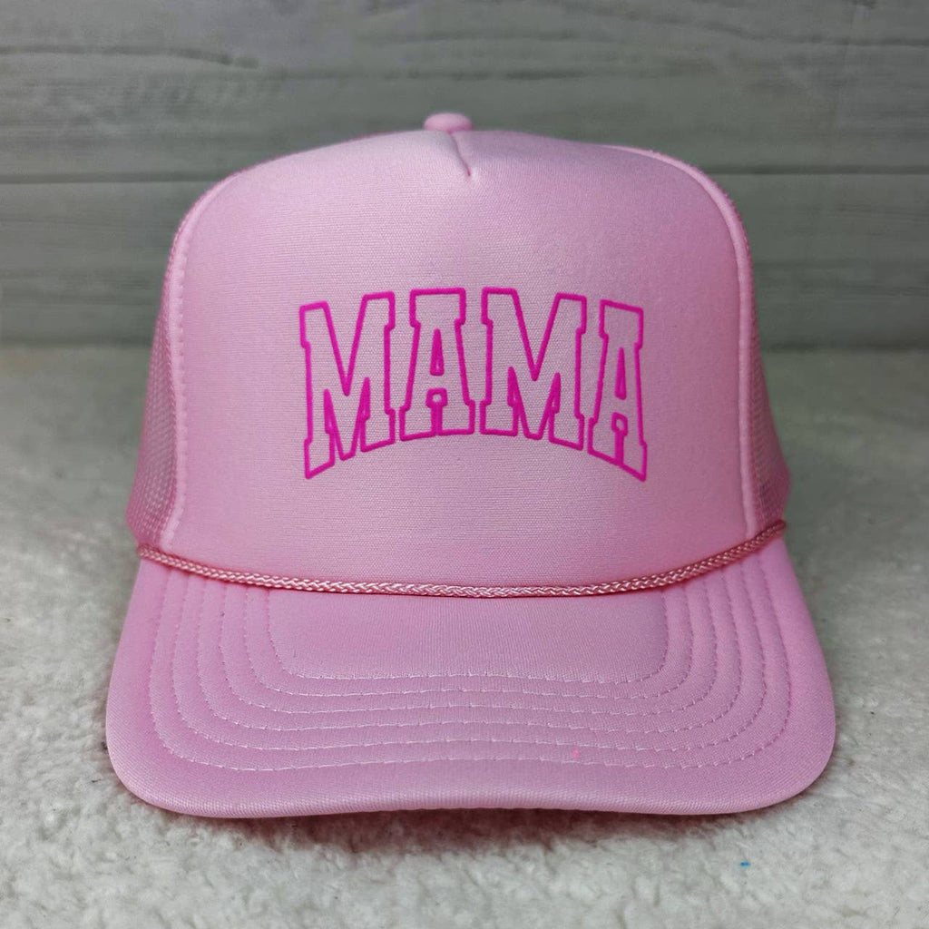 Mama Pink Puff Trucker Hat - BFF Here