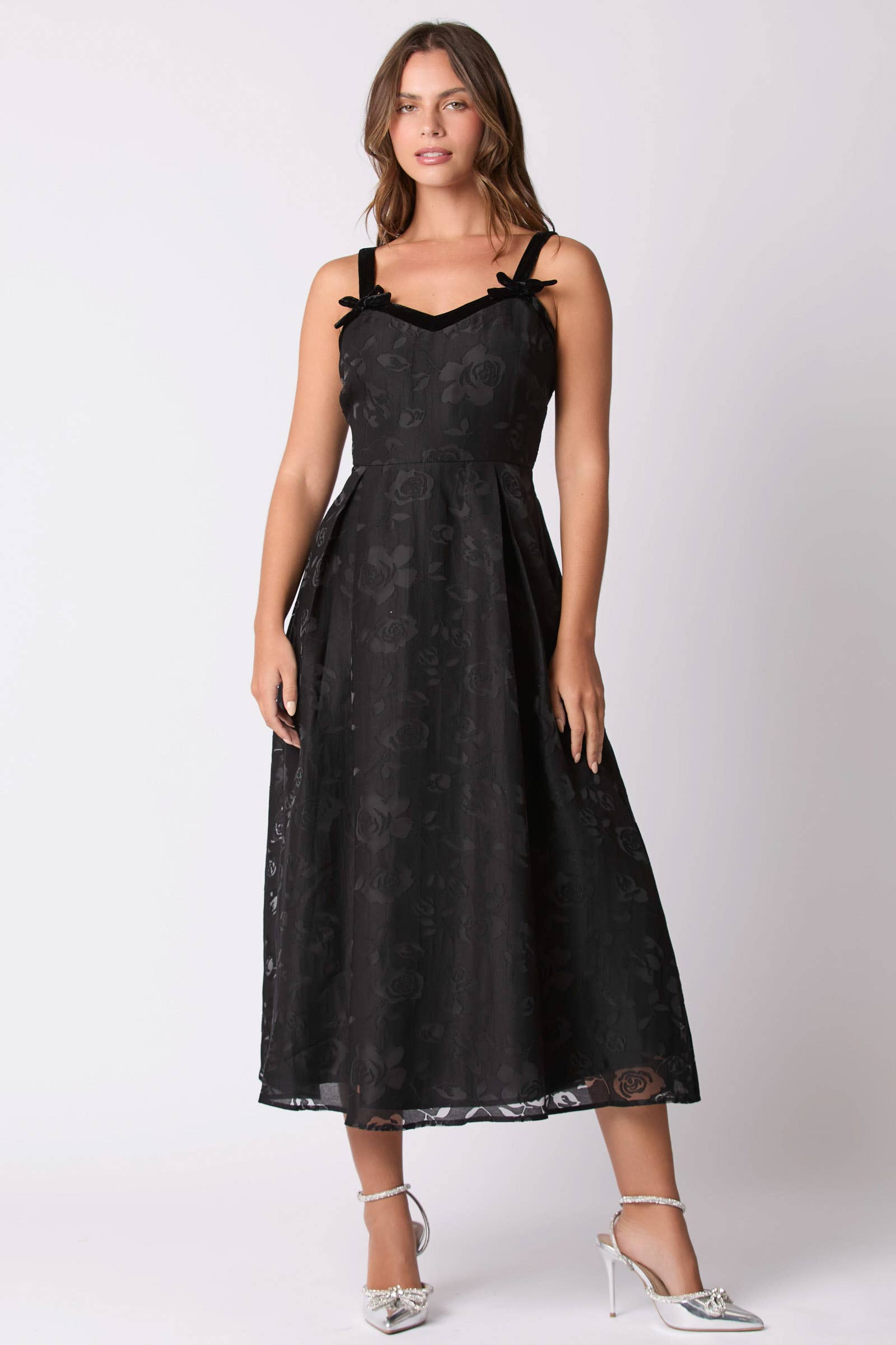 Midnight Rose Midi Dress - BFF Here