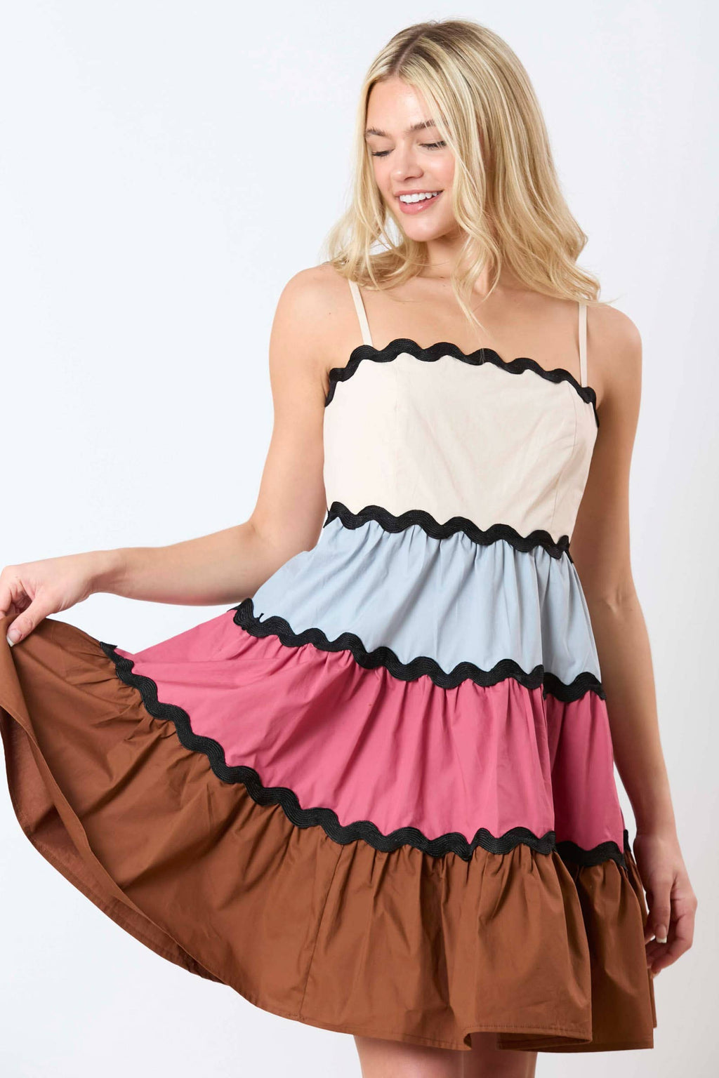 Summer Wave: Scallop Trim  Dress - BFF Here