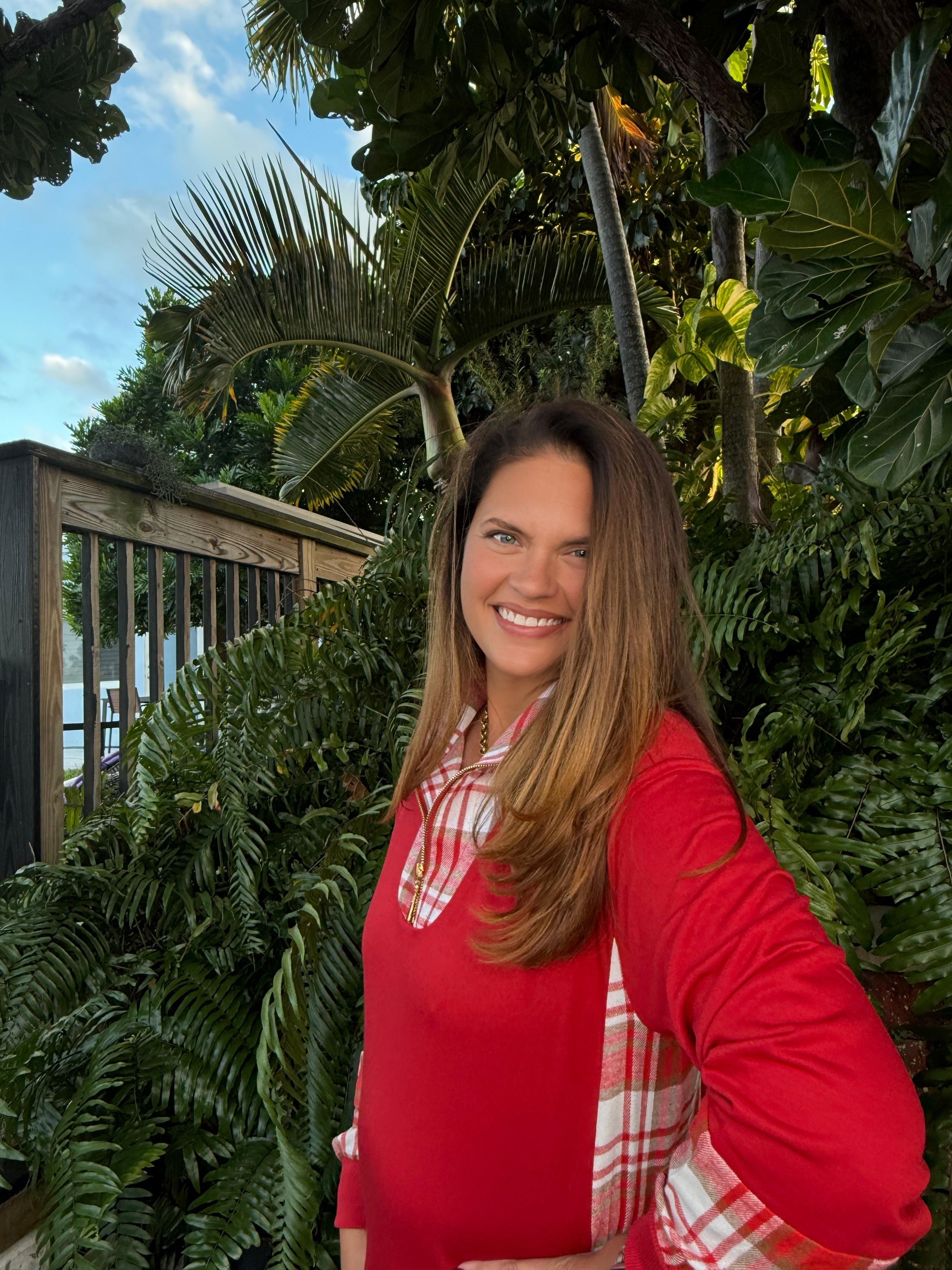 Juniper Plaid Pullover by Jess Lea / Red - BFF Here