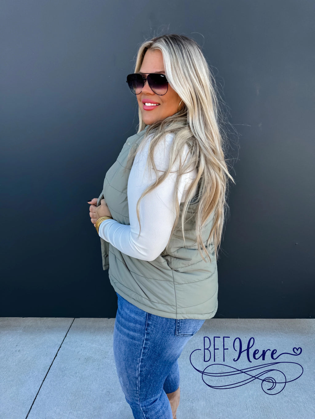 PREORDER: Easton Puffer Vest / Olive (Ships Beginning of January) - BFF Here