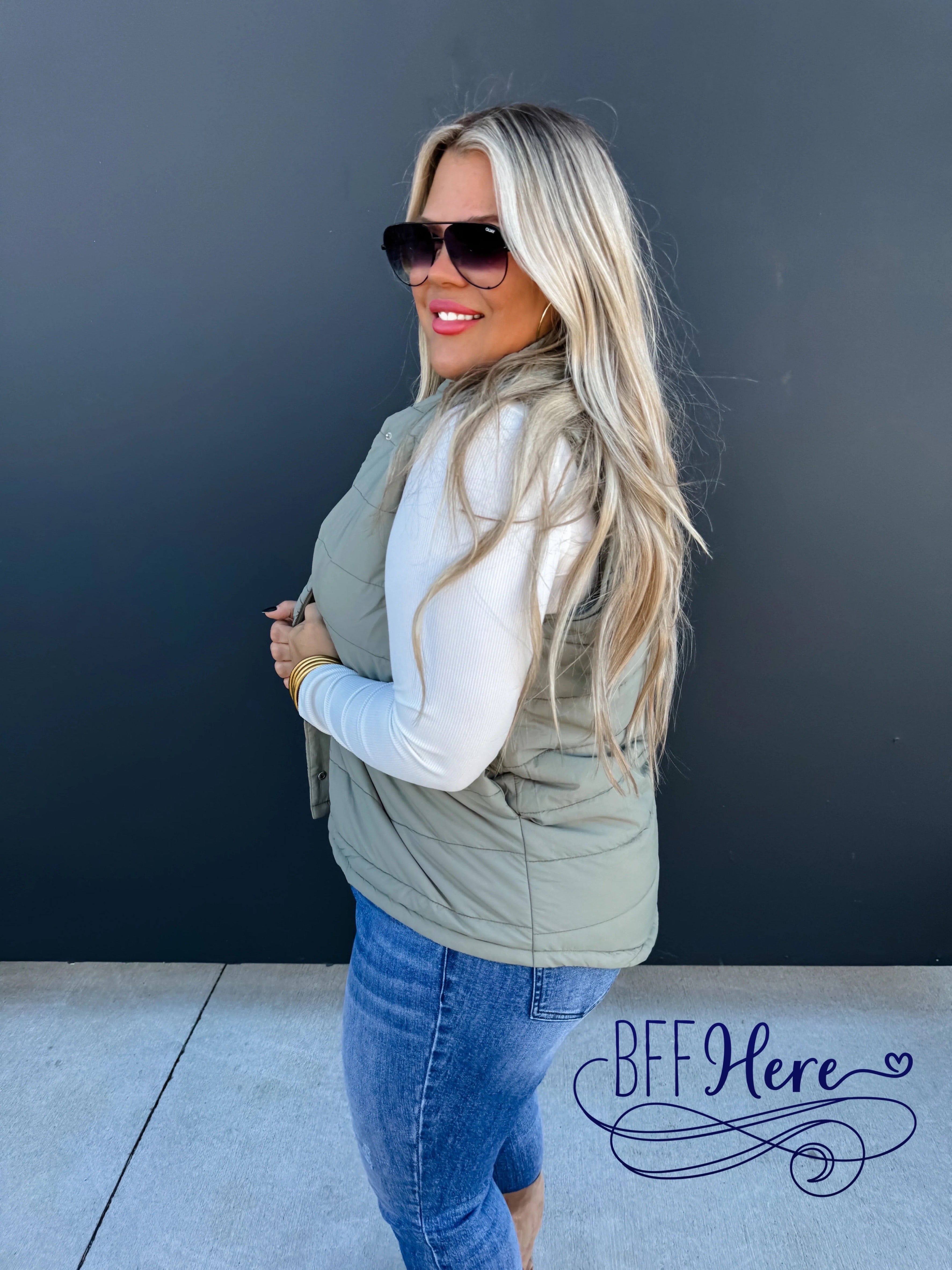 PREORDER: Easton Puffer Vest / Olive (Ships Beginning of January) - BFF Here