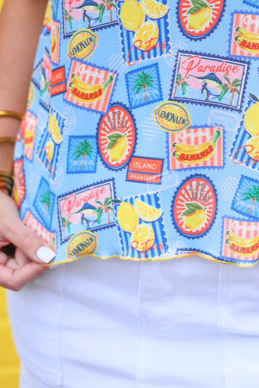 PREORDER- Heatwave Ribbed Tank- Citrus Escape - BFF Here