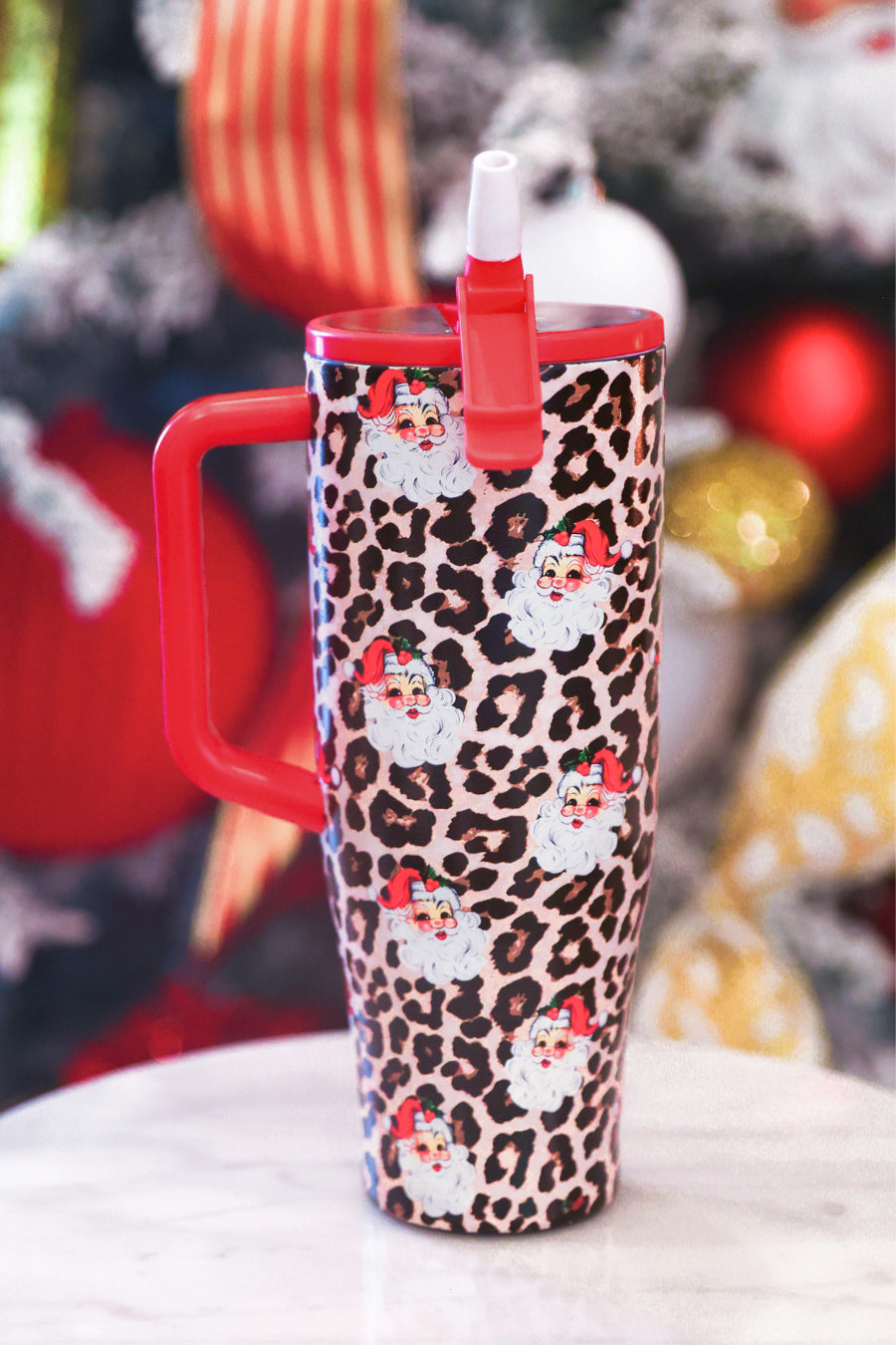 PREORDER: Santa Safari Chic Sleek Tumbler by Jess Lea (ETA September)