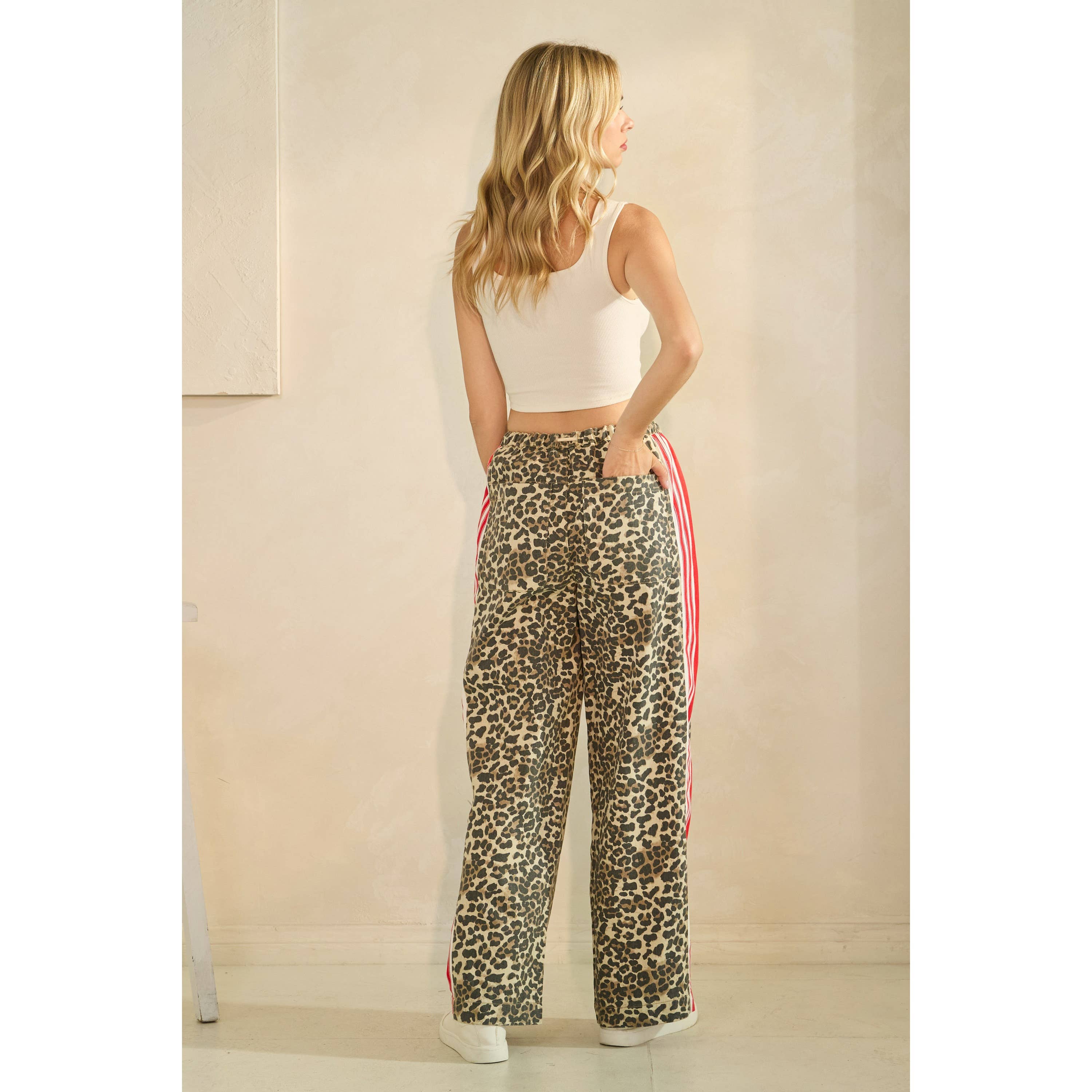 Sport Striped Wide Legged Pants - BFF Here