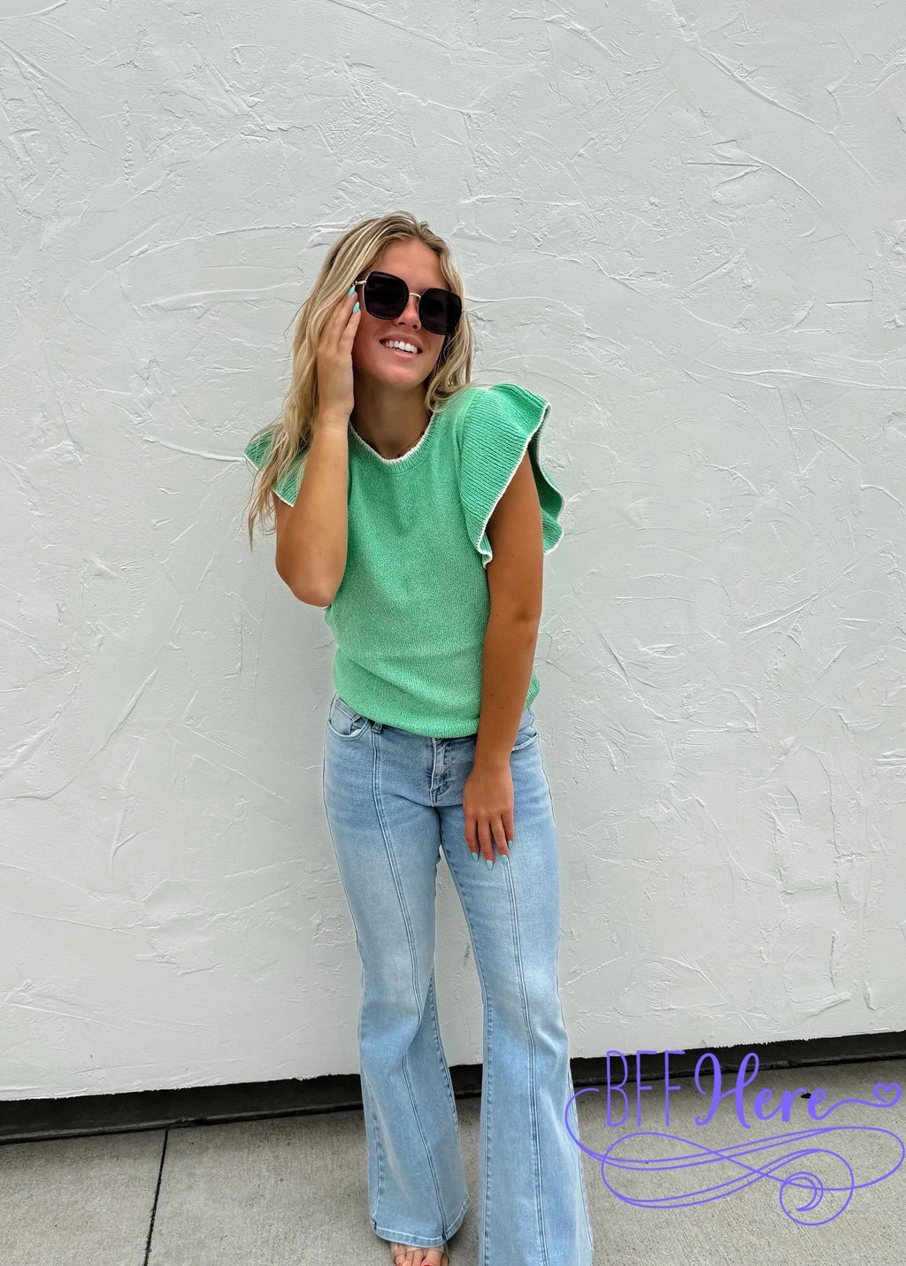 PREORDER: Chic Frills: Ruffle Sleeve Knit Top / Choice of Color by Jodifl (Ships Beginning of April) - BFF Here