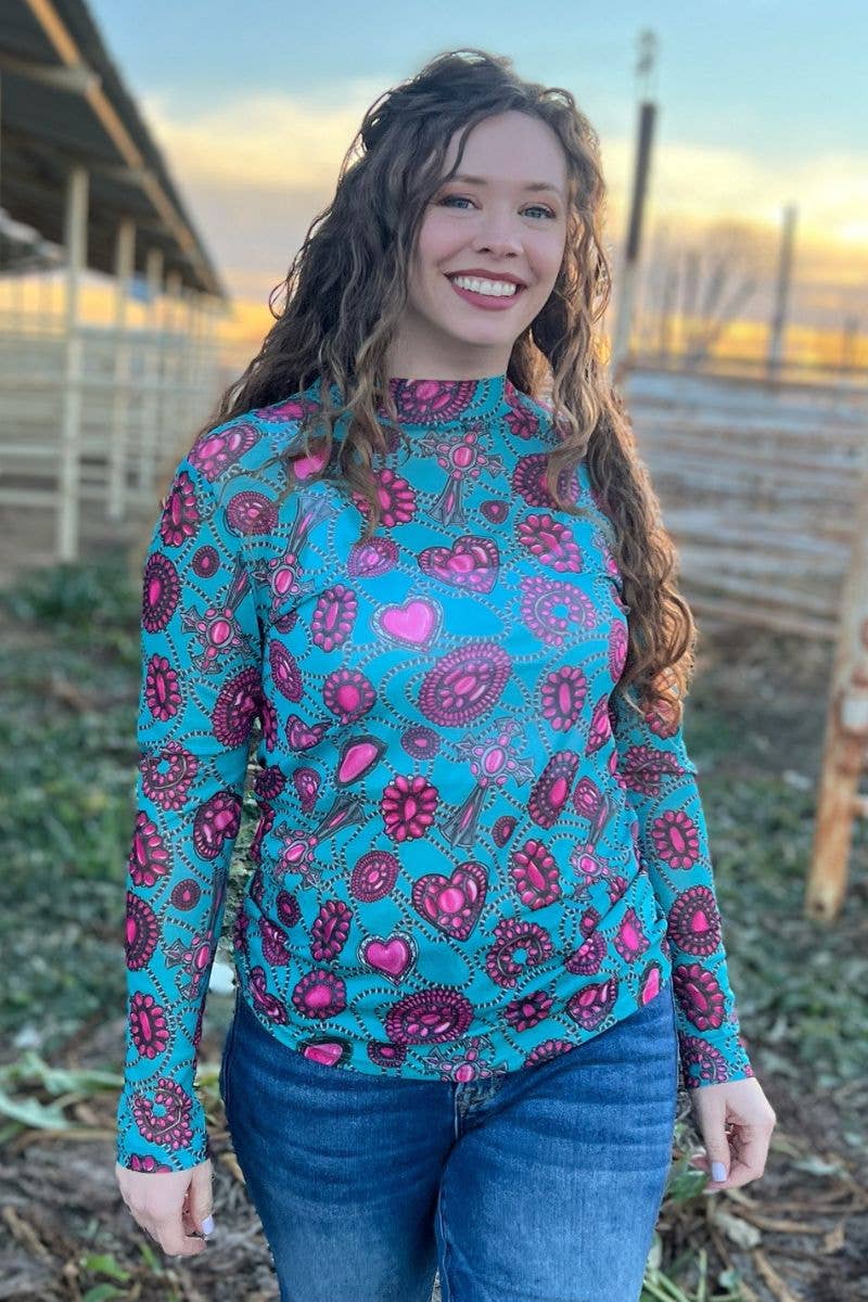 Navajo City Mesh Top by Sterling Kreek - BFF Here