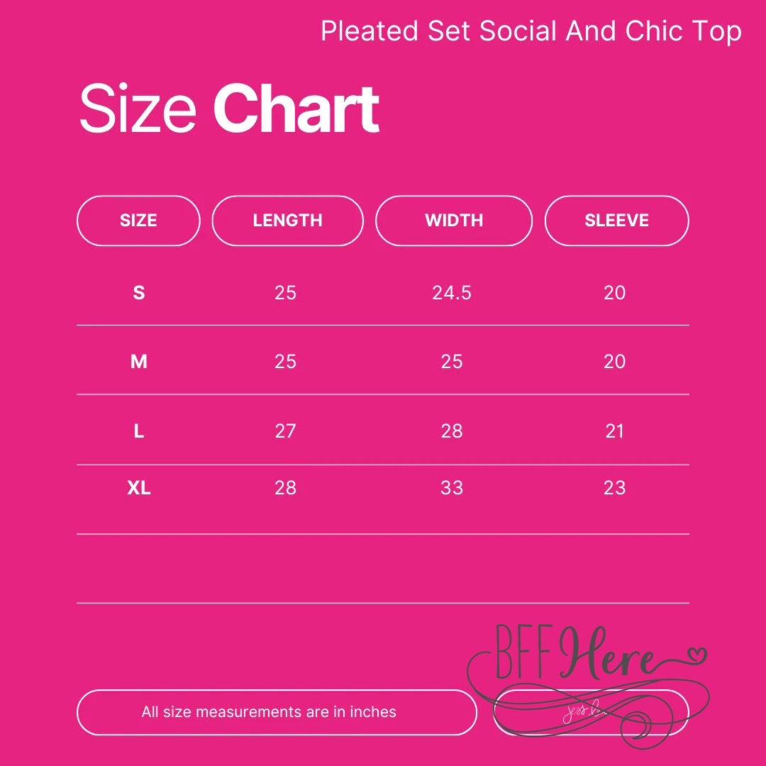 Social And Chic Pleated Set by Jess Lea - BFF Here