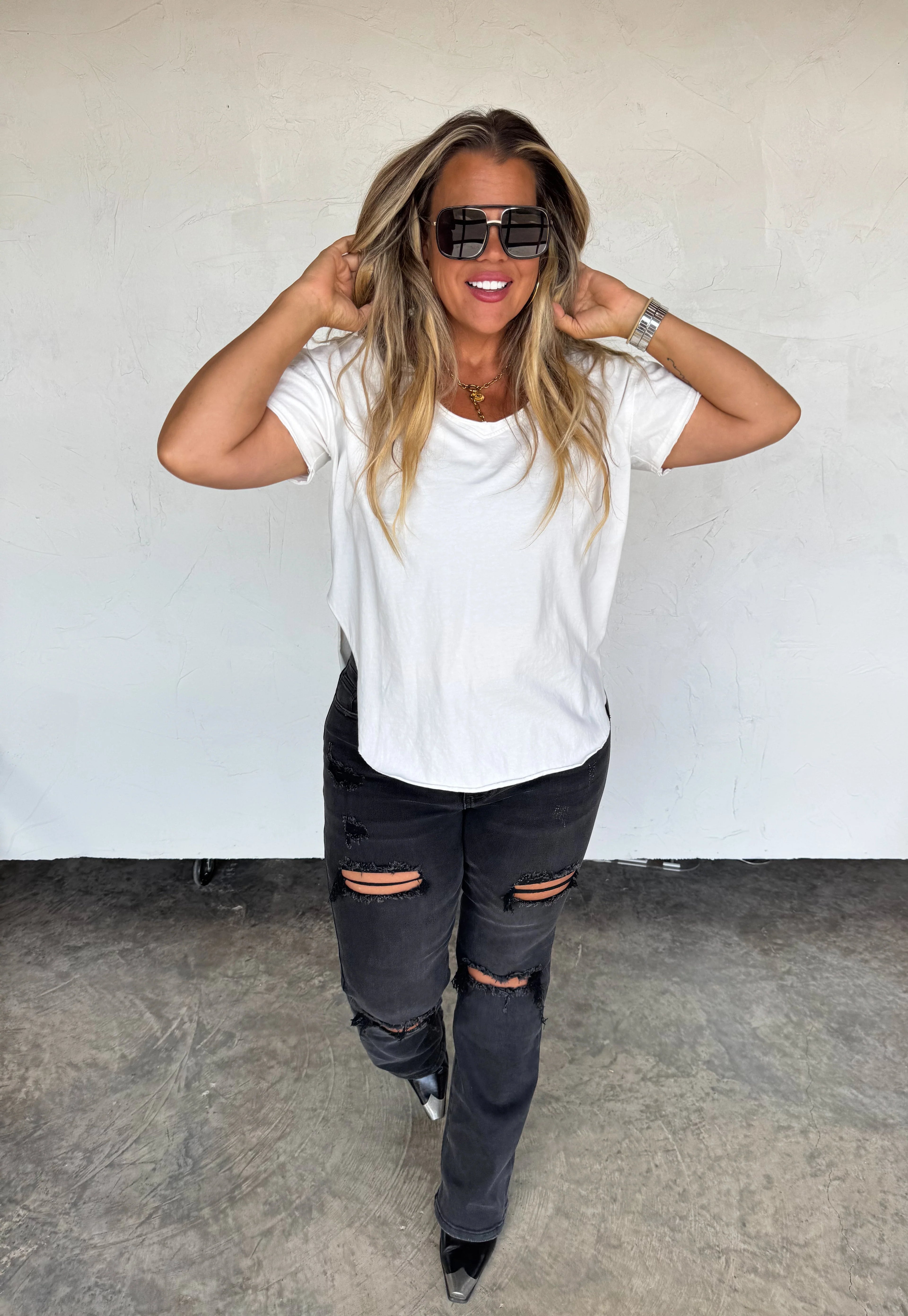 PREORDER: Ashland Straight Leg Distressed Jeans by Blakeley (ETA: Early November) - BFF Here