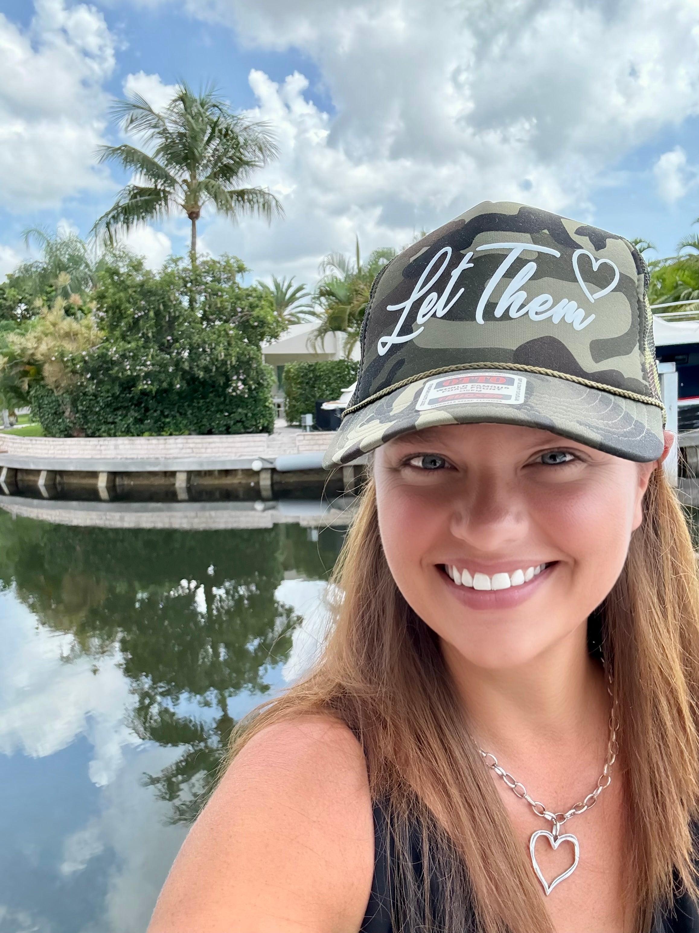 Let Them Puff Camo Trucker Hat - BFF Here