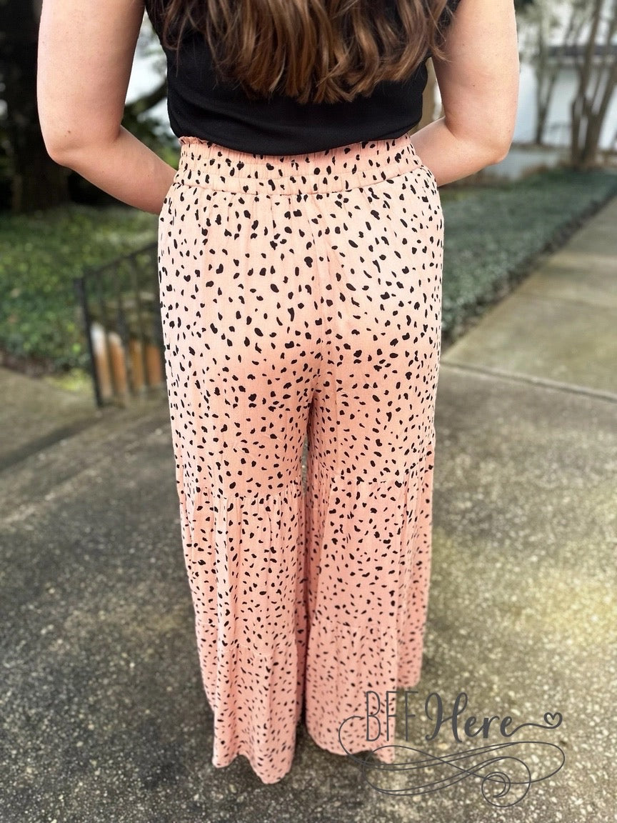 Dots of Delight: Peachy-Leopard Pants - BFF Here