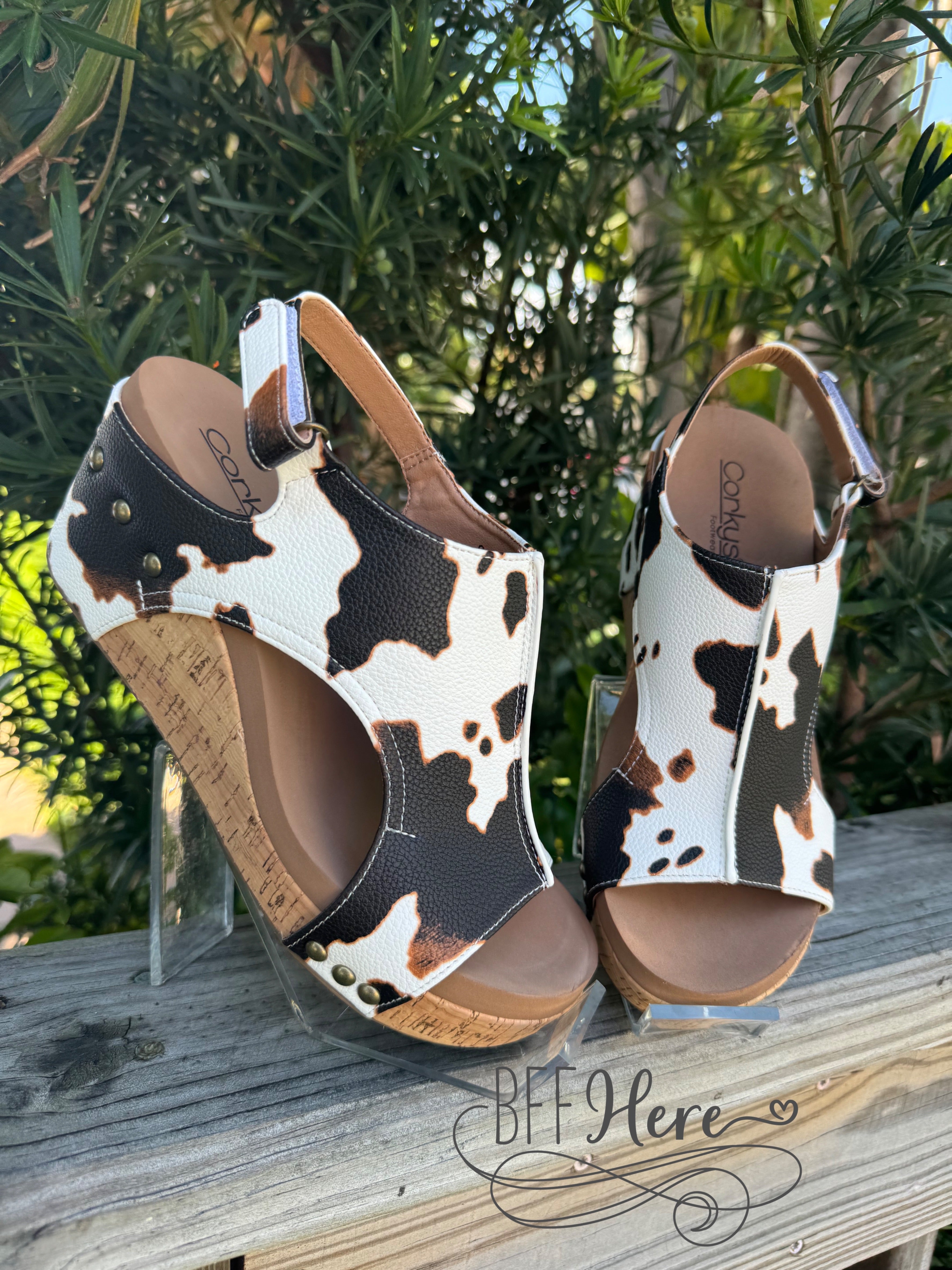 Carley - Cow Smooth by Corkys - BFF Here