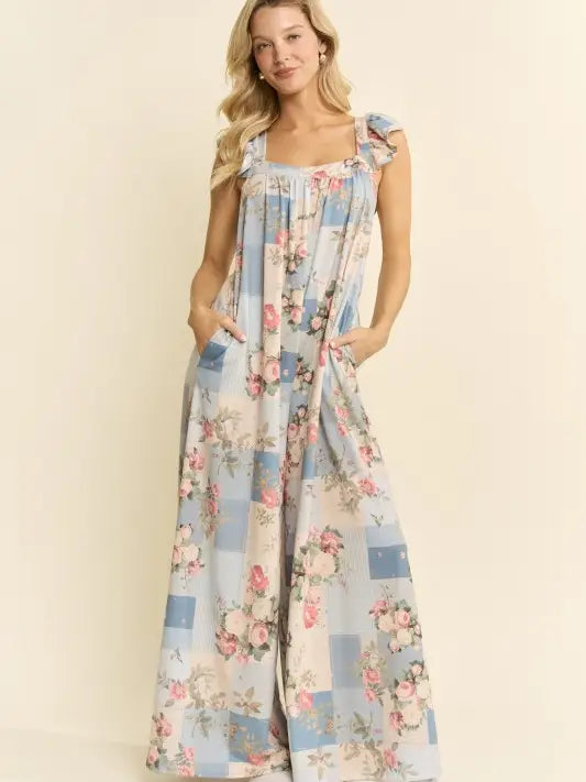Vintage Garden Wide-Leg Jumpsuit by Jade by Jane