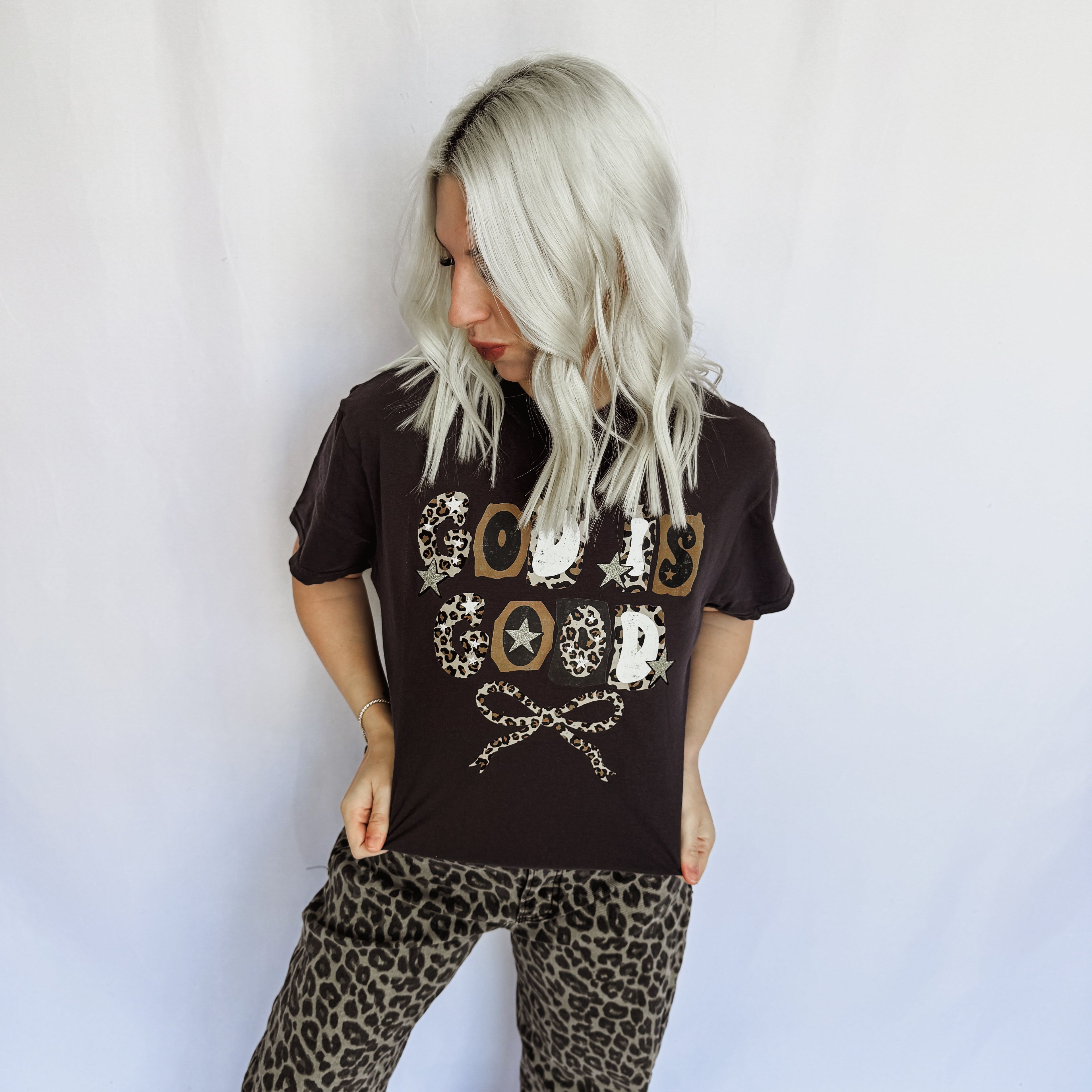 Leopard God Is Good Graphic Tee by FestiviTees (Ships 2-3 weeks) - BFF Here