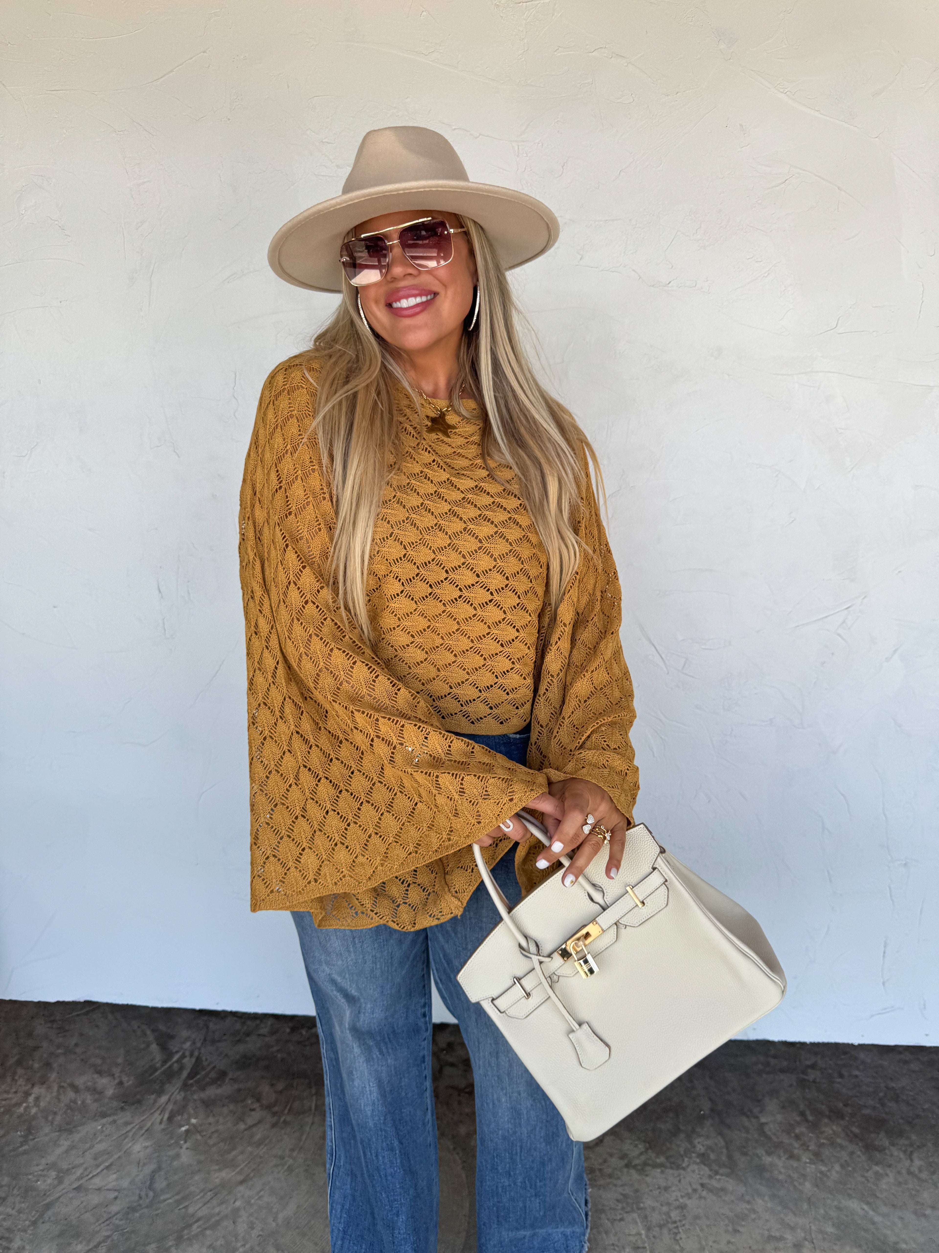 PREORDER- FALL COLORS FREE SPIRIT BELL SLEEVE TOP - BFF Here