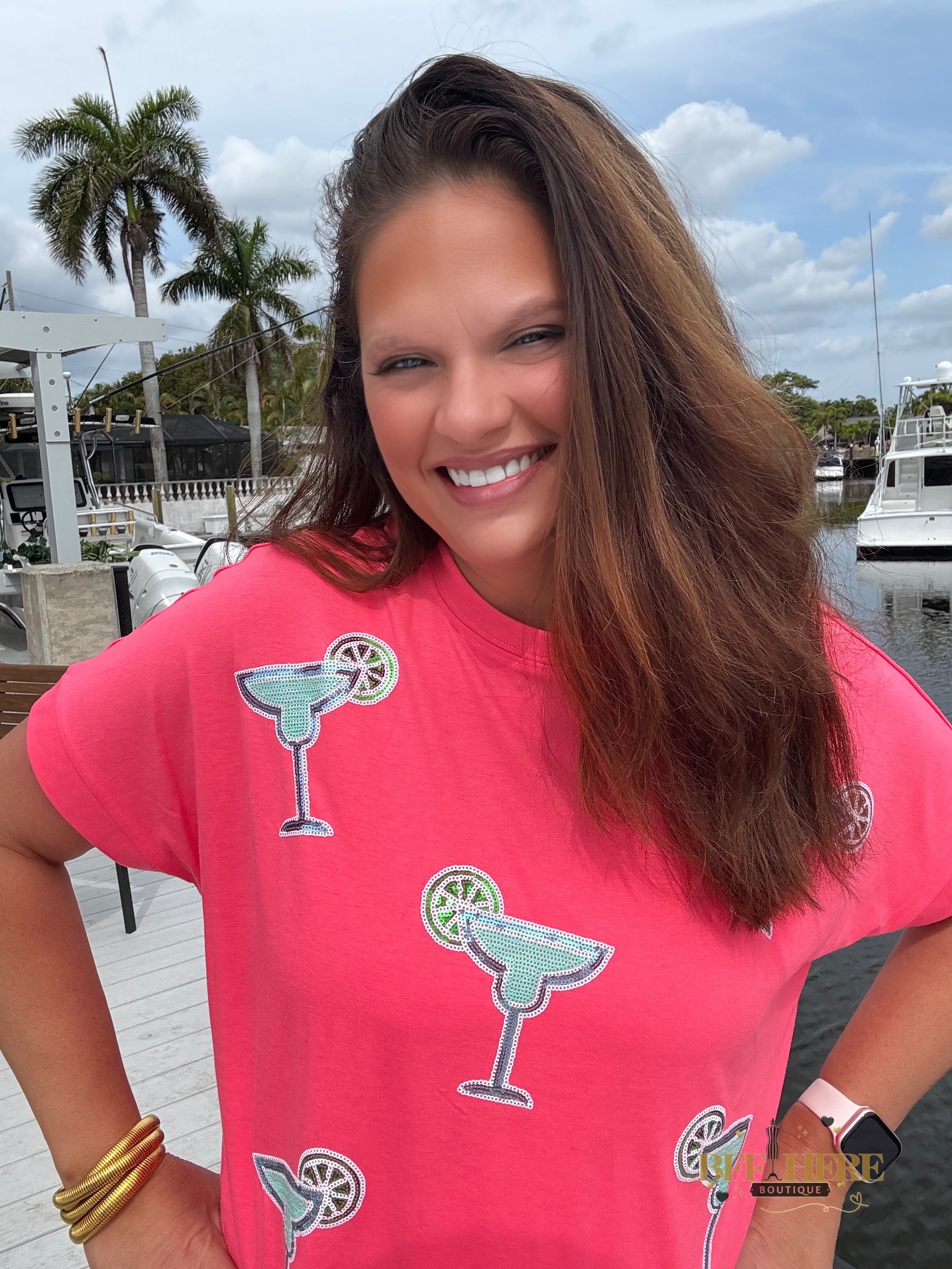 Margaritaville Sequin Patch Top by Jess Lea - BFF Here