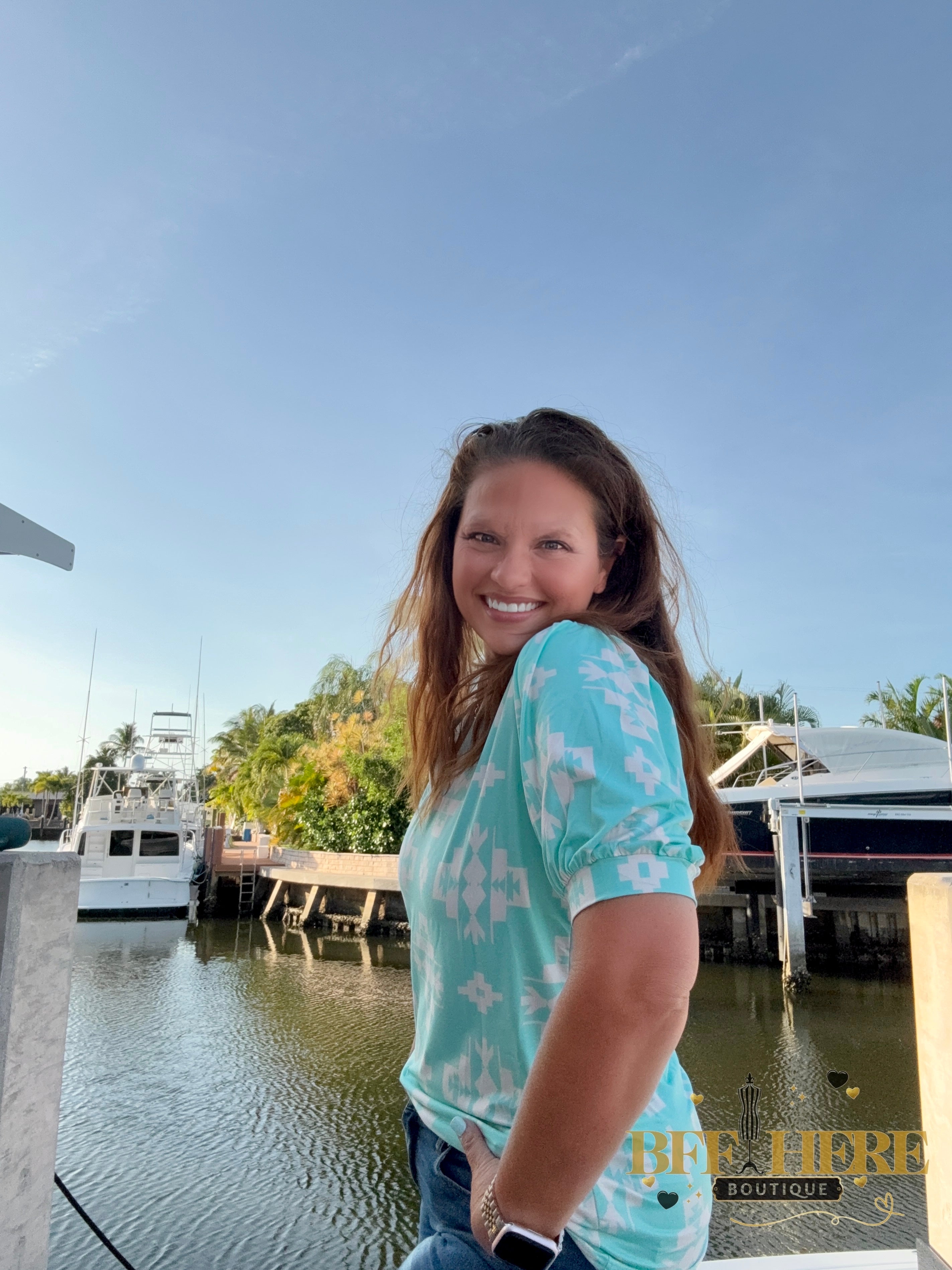 Turquoise  Dreams Top by Sterling Kreek - BFF Here