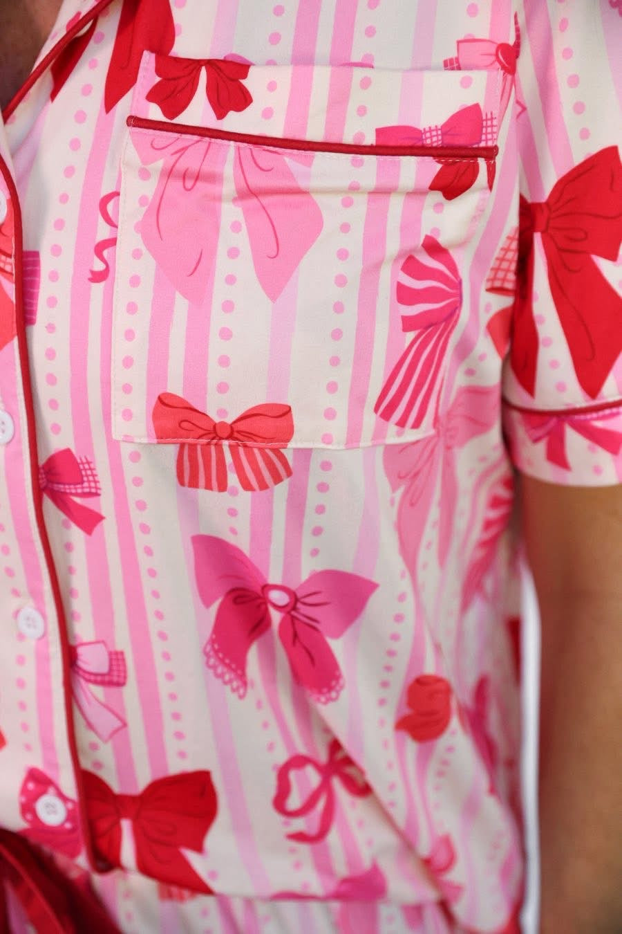 PREORDER: Bow Romance Ruffle Pajama Set by Jess Lea (ETA: Late December)