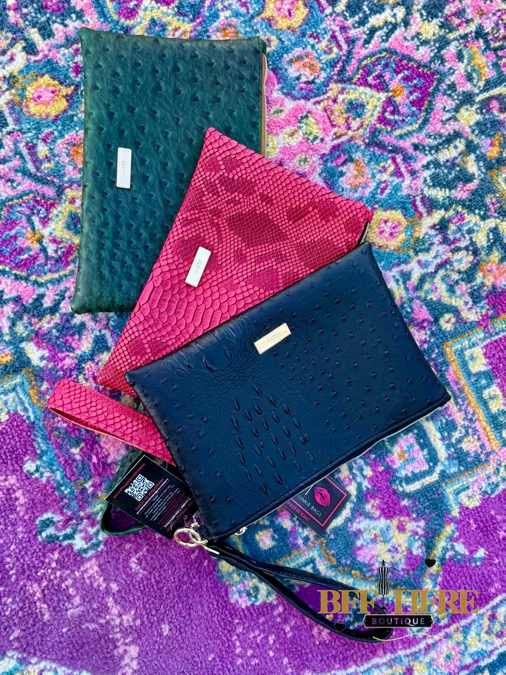 Pink Python MJ Luxe Clutch by Makeup Junkie Bags - BFF Here