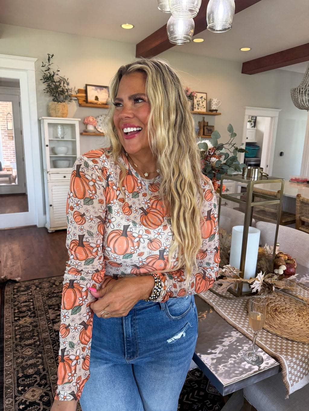 PREORDER: Harvest Bloom Mesh Top by Blakeley (ETA: October)